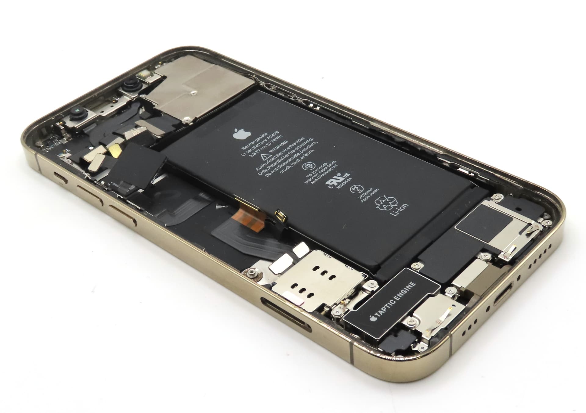 Apple iPhone 12 Pro Back / Battery Cover + Small Parts - Gold (Grade C) - view 2