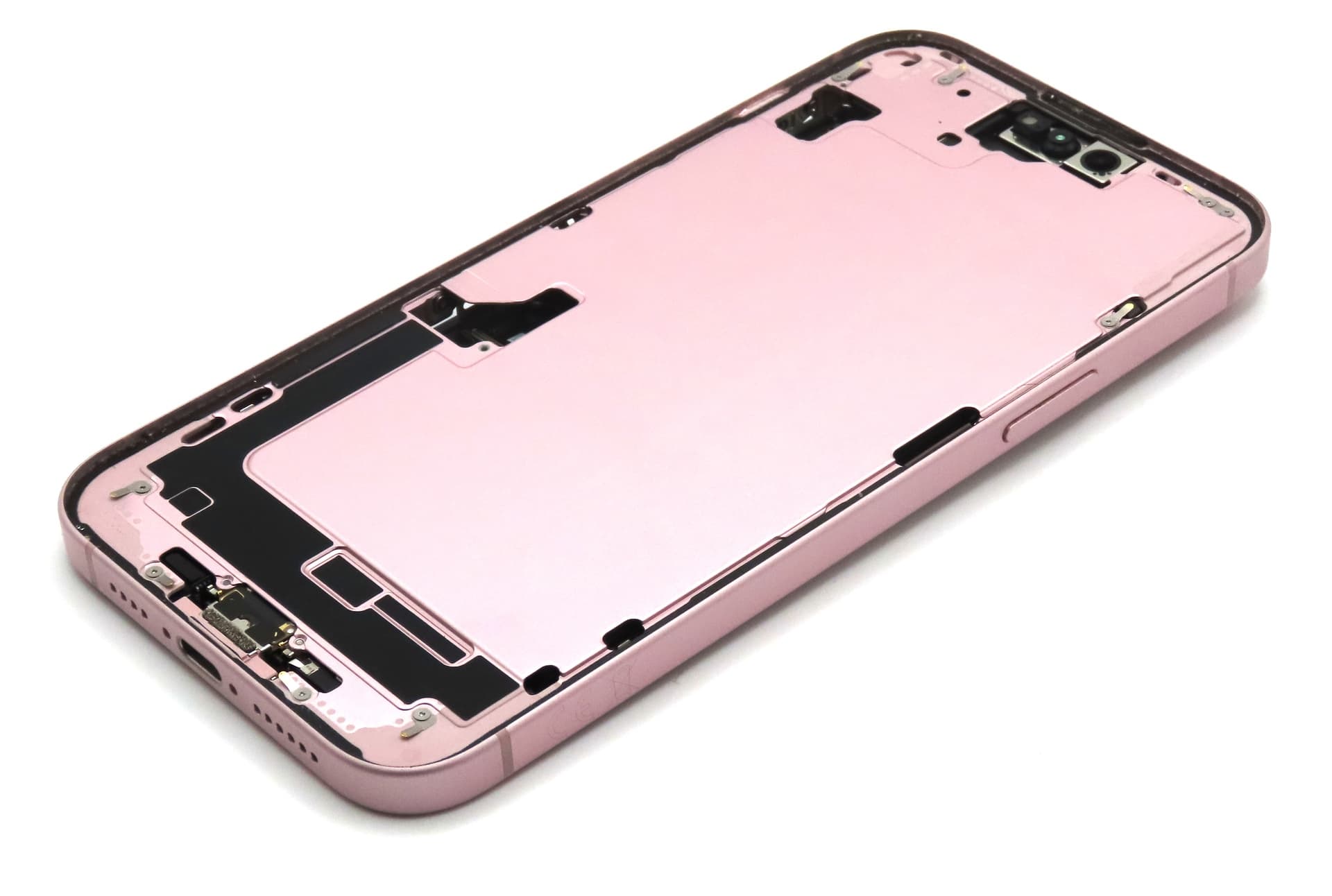 iPhone 15 Plus Back / Battery Cover + Small Parts - Pink (Pulled - Grade B) - view 2