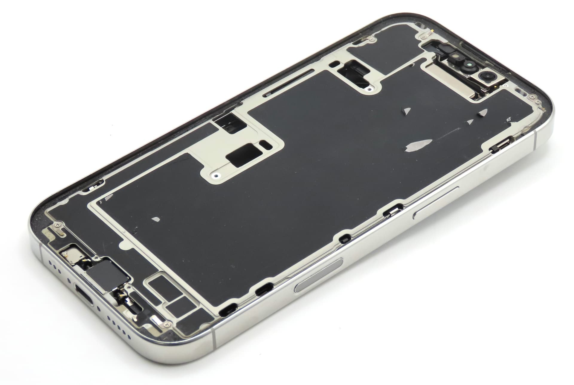 Apple iPhone 16 Pro Back / Battery Cover + Small Parts - White Titanium (Grade B) - view 2
