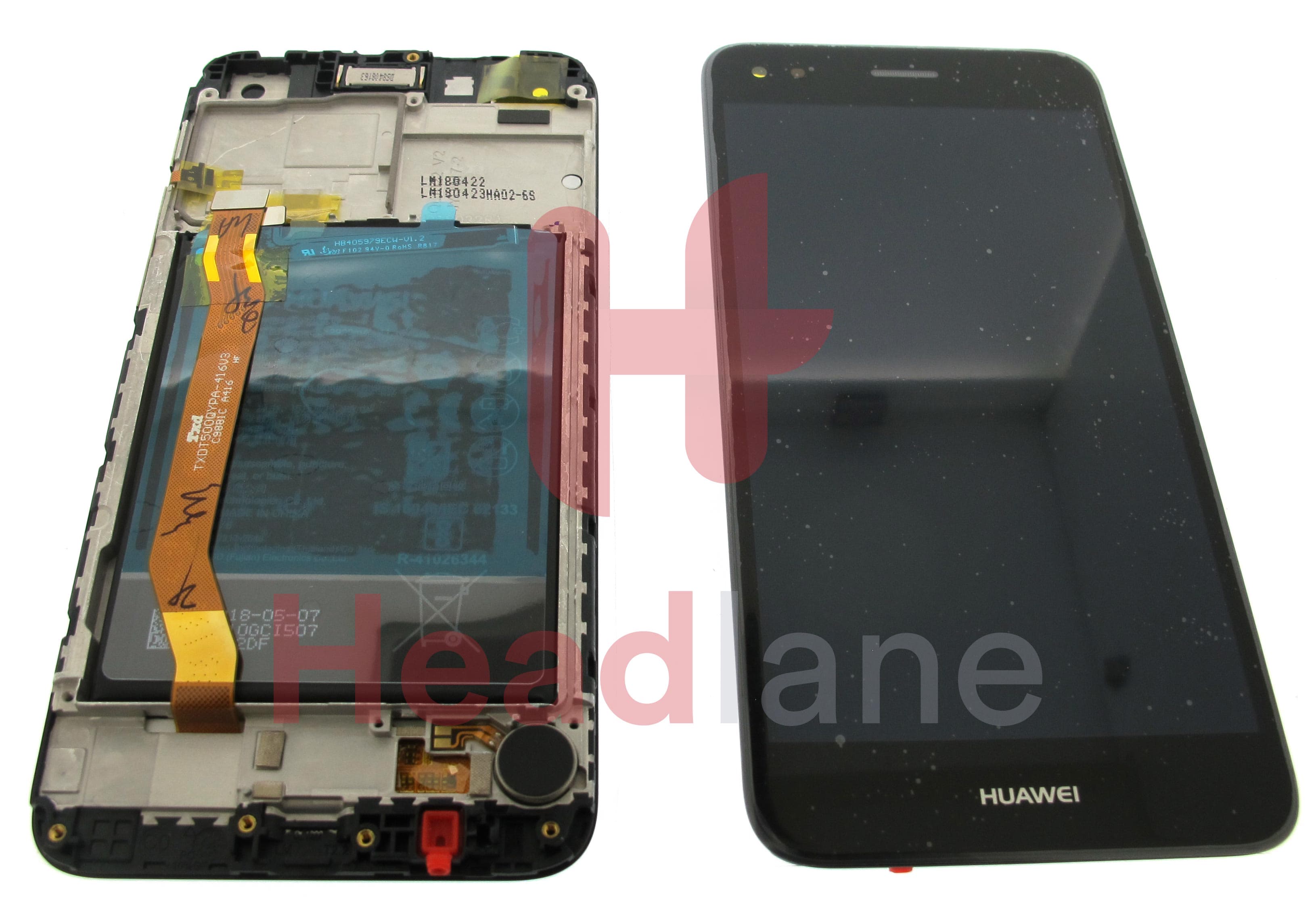 Huawei Nova Lite (2017) LCD Display / Screen + Touch + Battery - Black - view 2