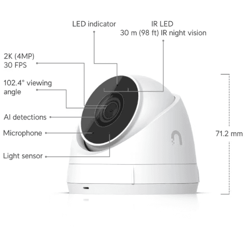 Ubiquiti UniFi Protect UNVR-Instant-Kit Network Video Recorder Instant Kit (inc. 4 x G5 Turret Ultra Cameras + 1TB HDD) - view 8