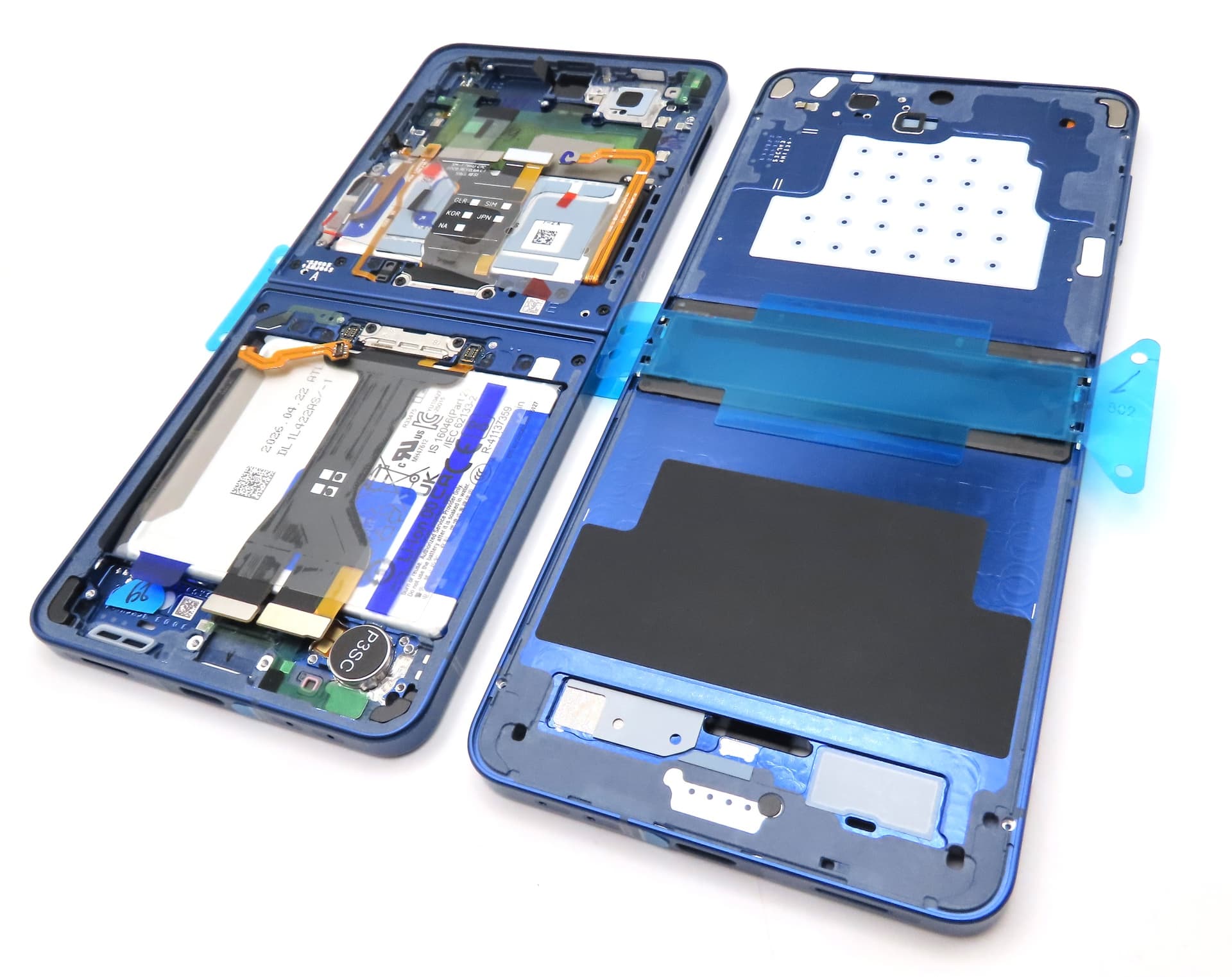 Samsung SM-F766 Galaxy Z Flip7 Display Frame + Battery Assembly - Blue Shadow - view 3