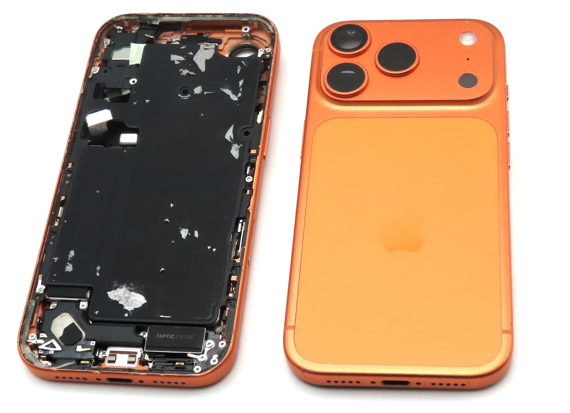 Apple iPhone 17 Pro Back / Battery Cover + Small Parts - Cosmic Orange (Pulled - Grade C) (No Camera) - view 3