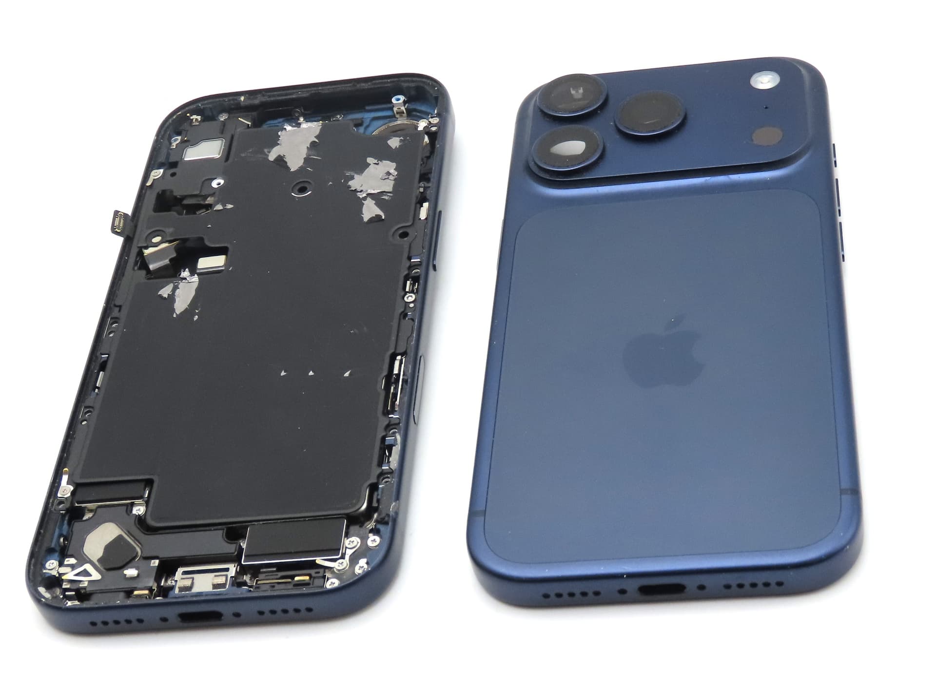 Apple iPhone 17 Pro Back / Battery Cover + Small Parts - Deep Blue (Pulled - Grade B) (No Camera) - view 2