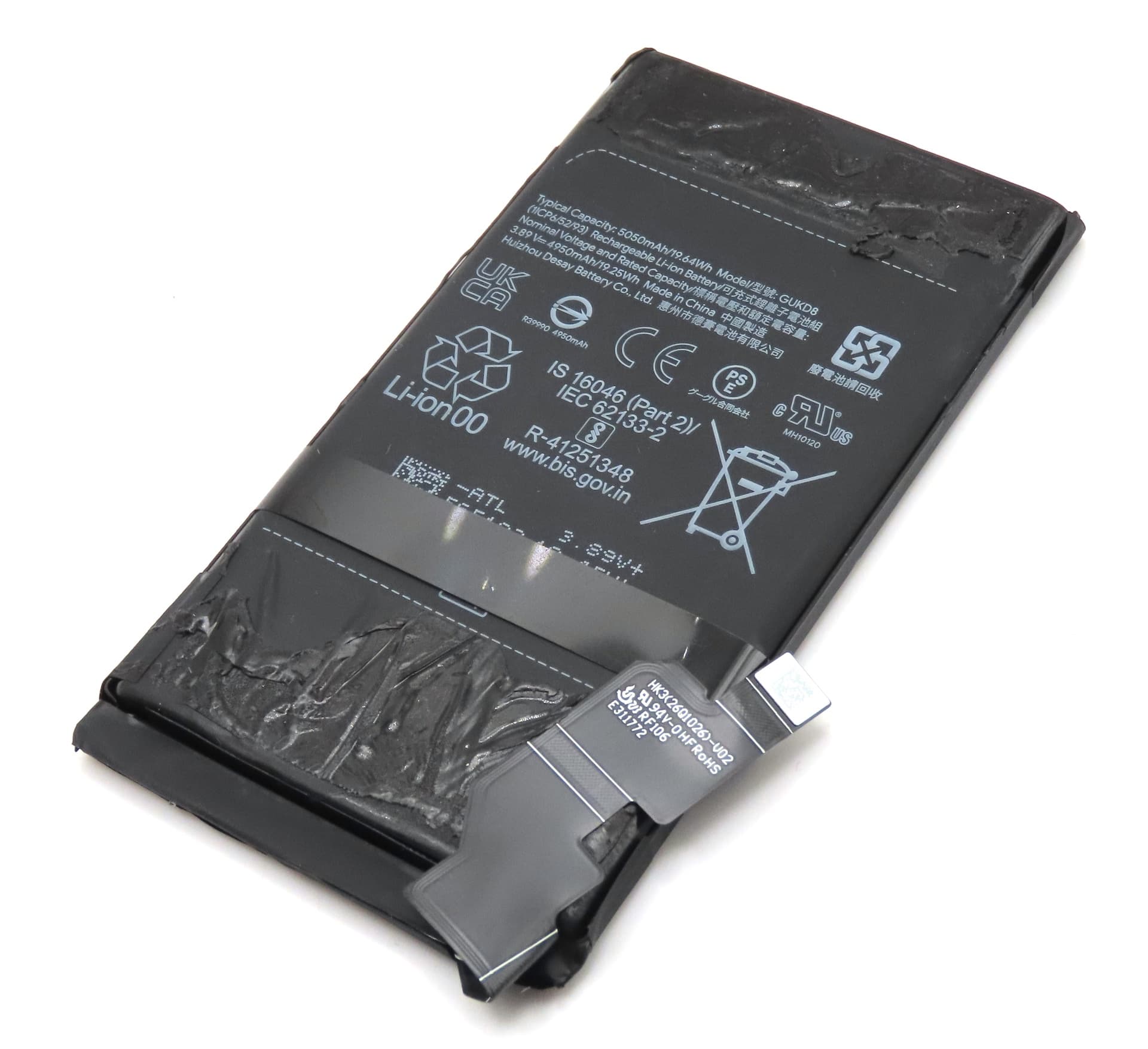 Google Pixel 8 Pro GUKD8 5050mAh Internal Battery (Pulled) - view 2