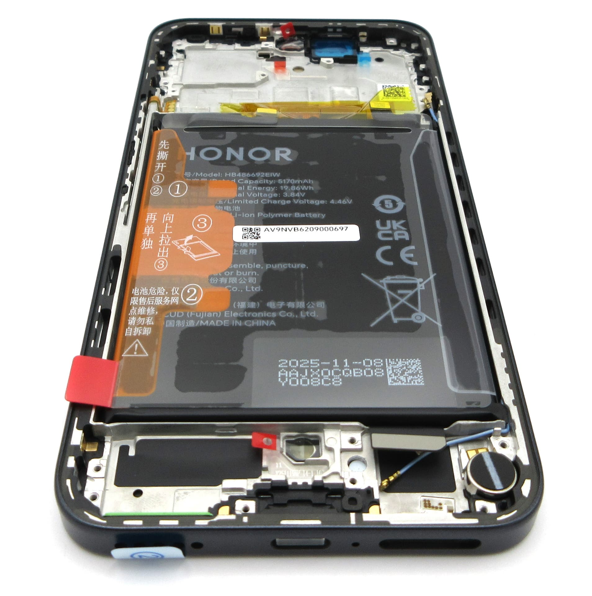 Honor 400 LCD Display / Screen + Touch + HB486692EIW 5170mAh Battery Assembly - Midnight Black - view 2