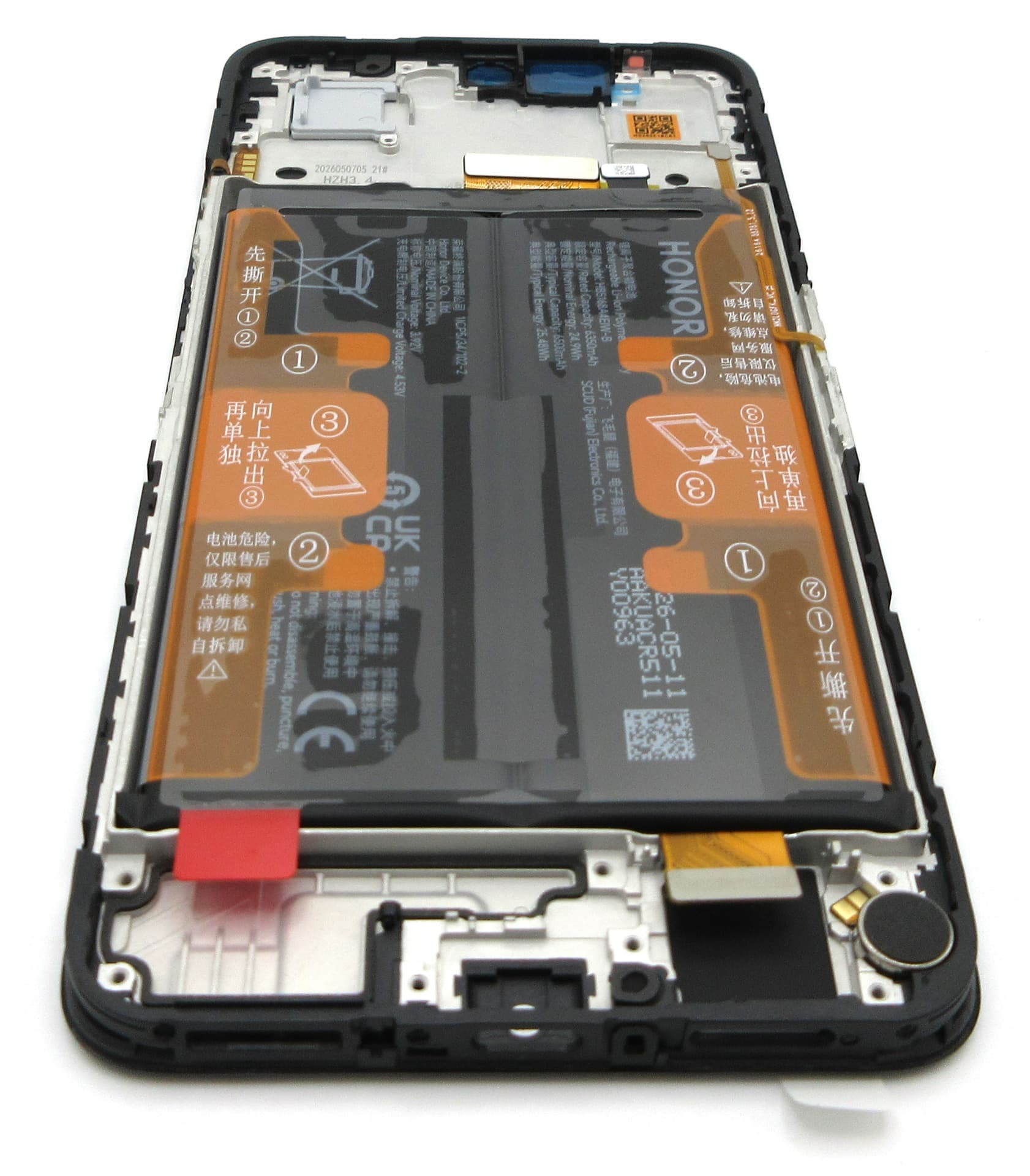 Honor X7d 4G / X7d 5G / 400 Smart 4G / 400 Smart 5G LCD Display / Screen + Touch + HB5168A4EW-B Battery Assembly - view 2