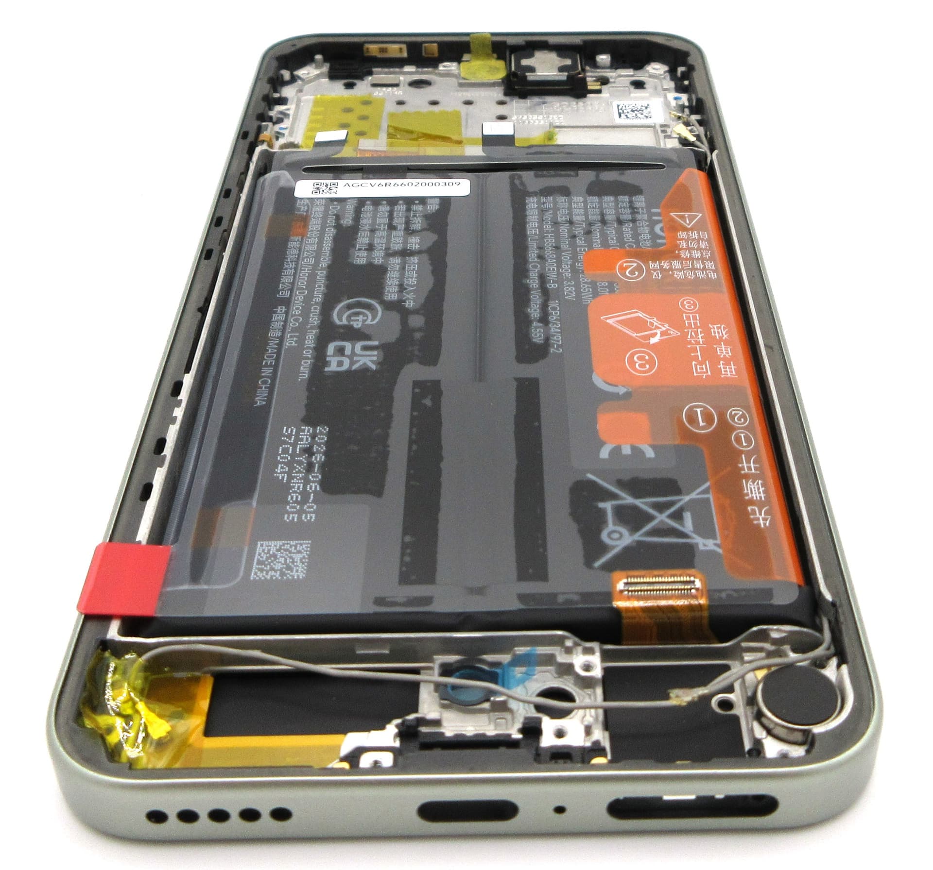 Honor Magic8 Lite LCD Display / Screen + Touch +  HB5668A0EIW-B Battery Assembly - Forest Green - view 2
