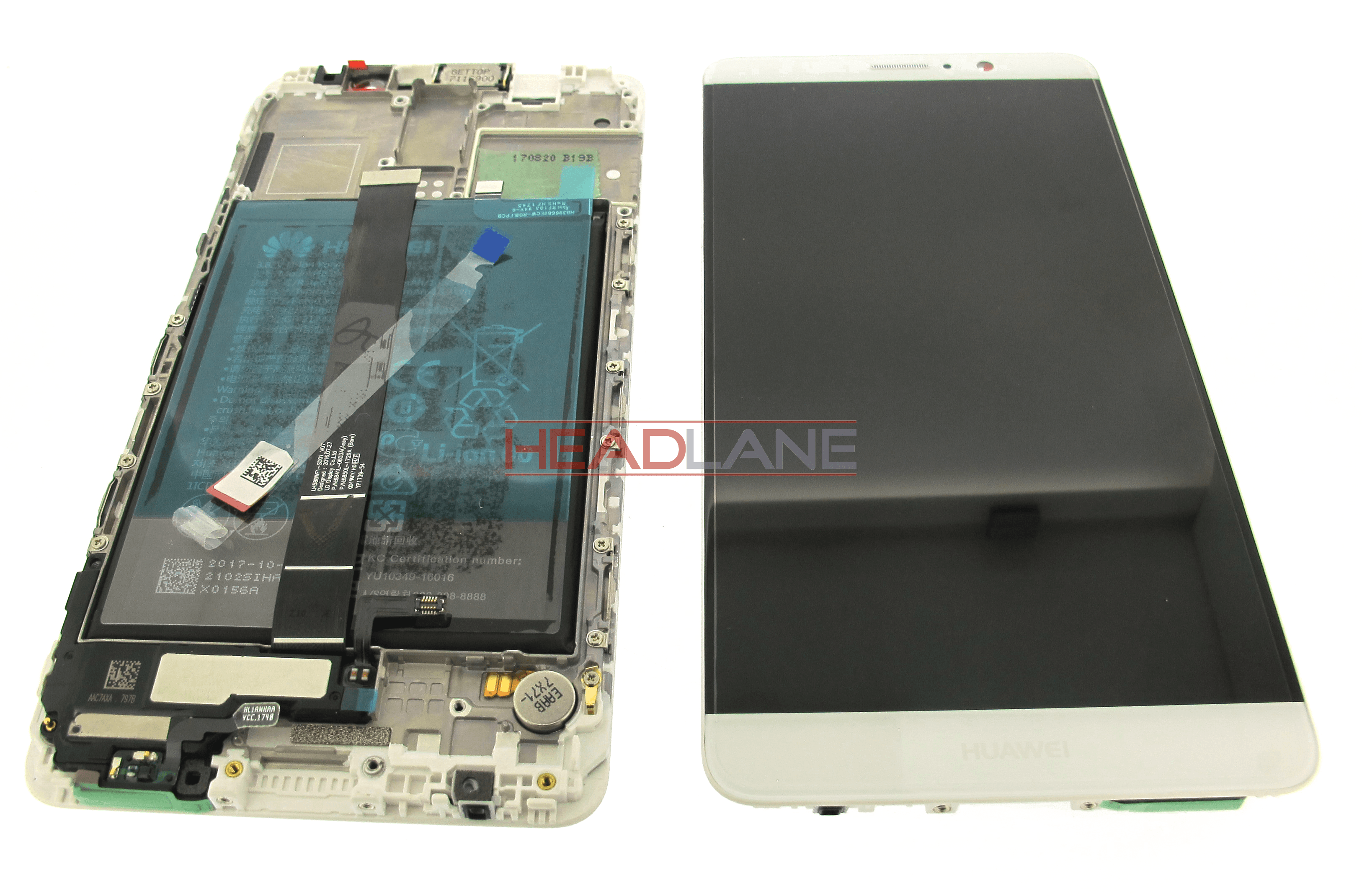 Huawei Mate 9 LCD Display / Screen + Touch + Battery Assembly - Silver - view 2