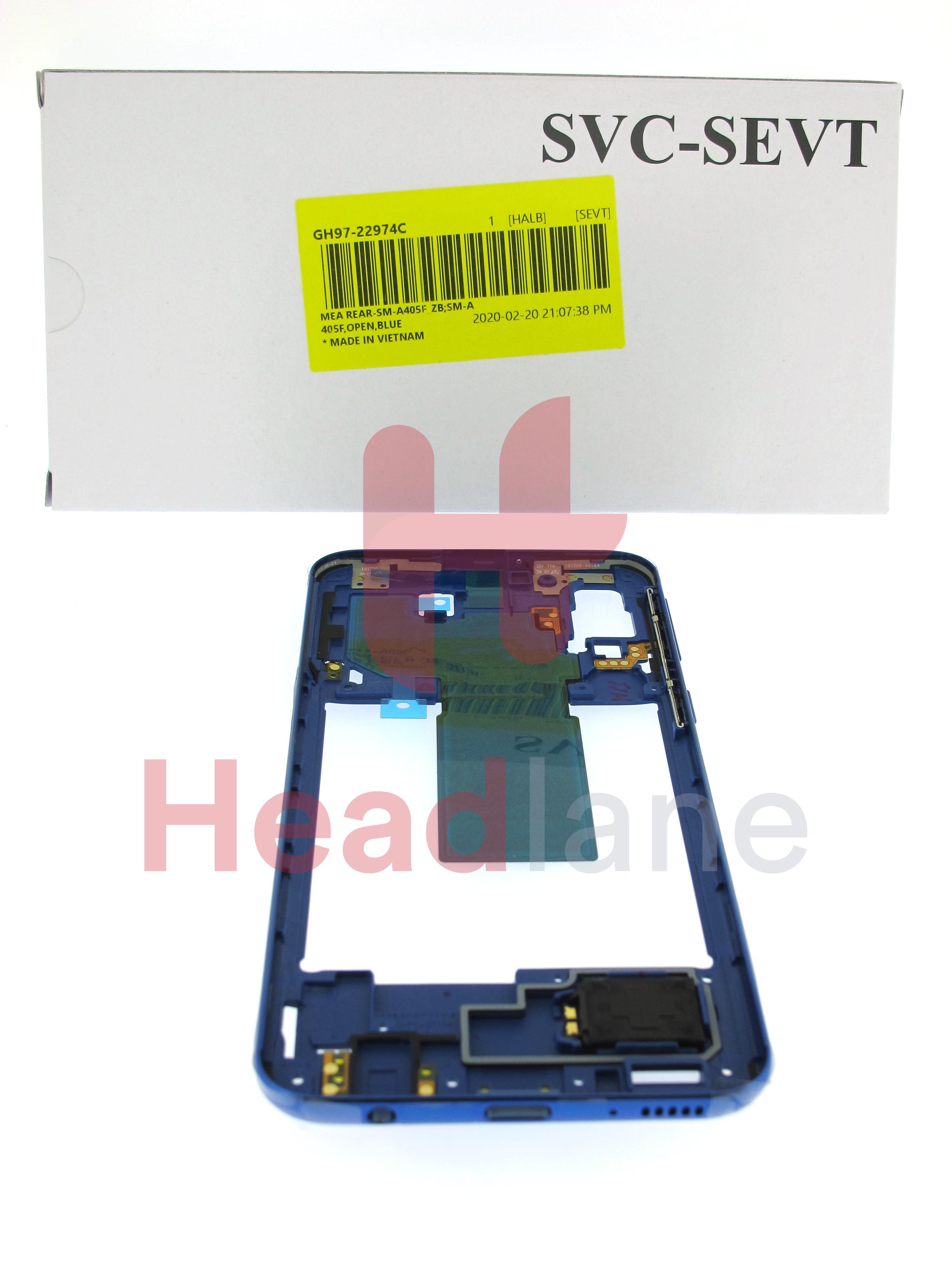 Samsung SM-A405 Galaxy A40 Middle Cover / Chassis - Blue - view 2
