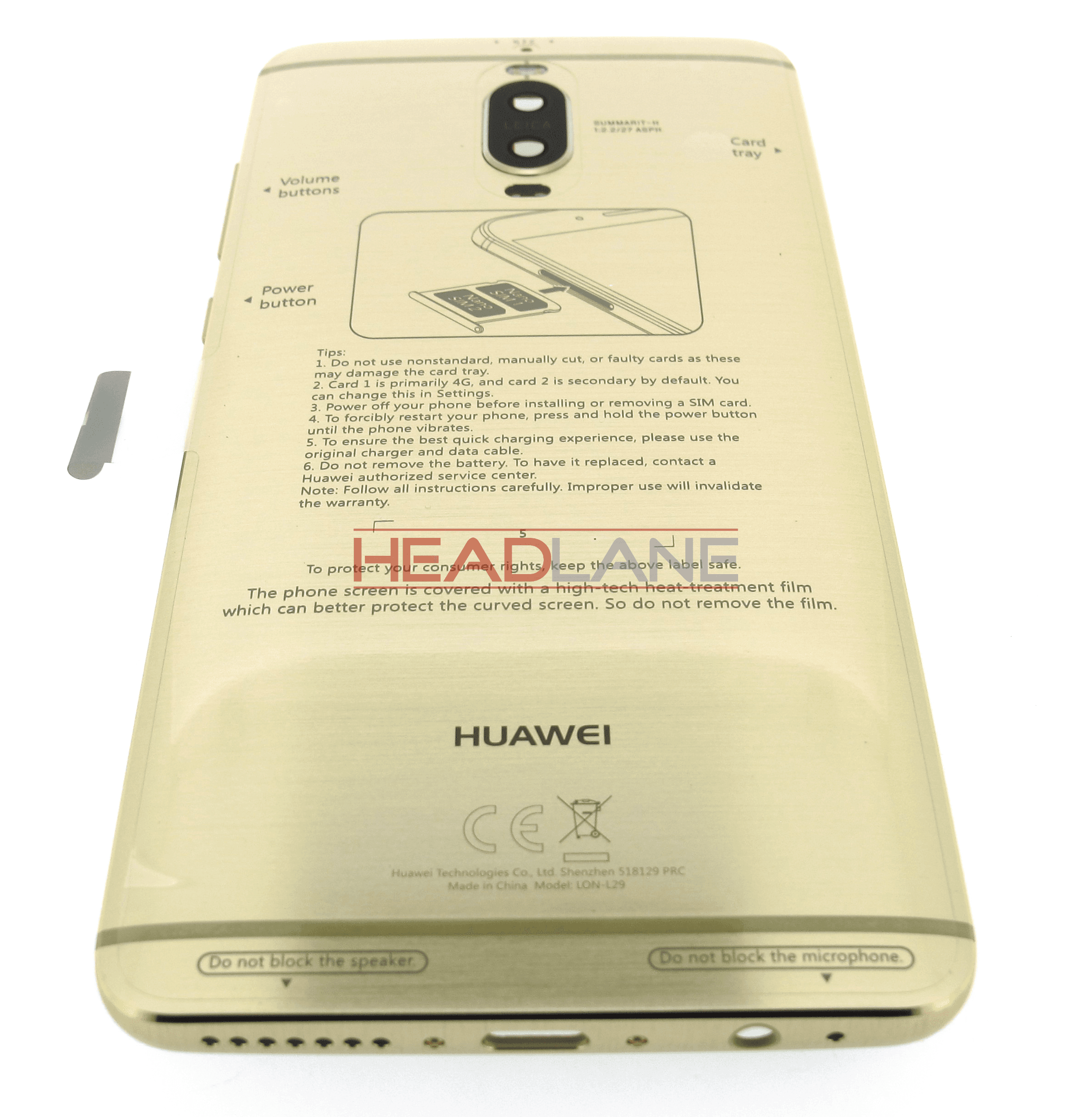 Huawei Mate 9 Pro Battery Cover - Gold - view 2