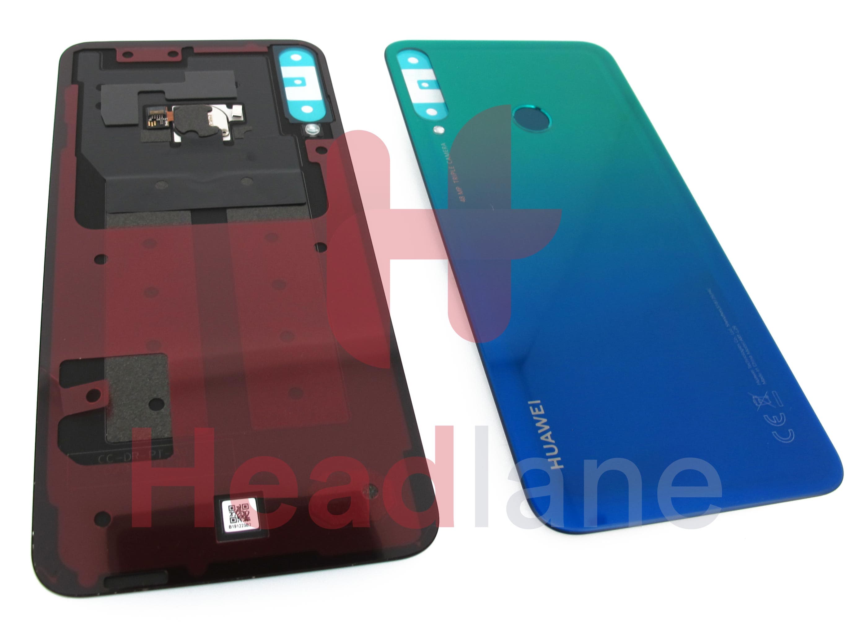 Huawei P40 Lite E Back / Battery Cover - Aurora Blue - view 2