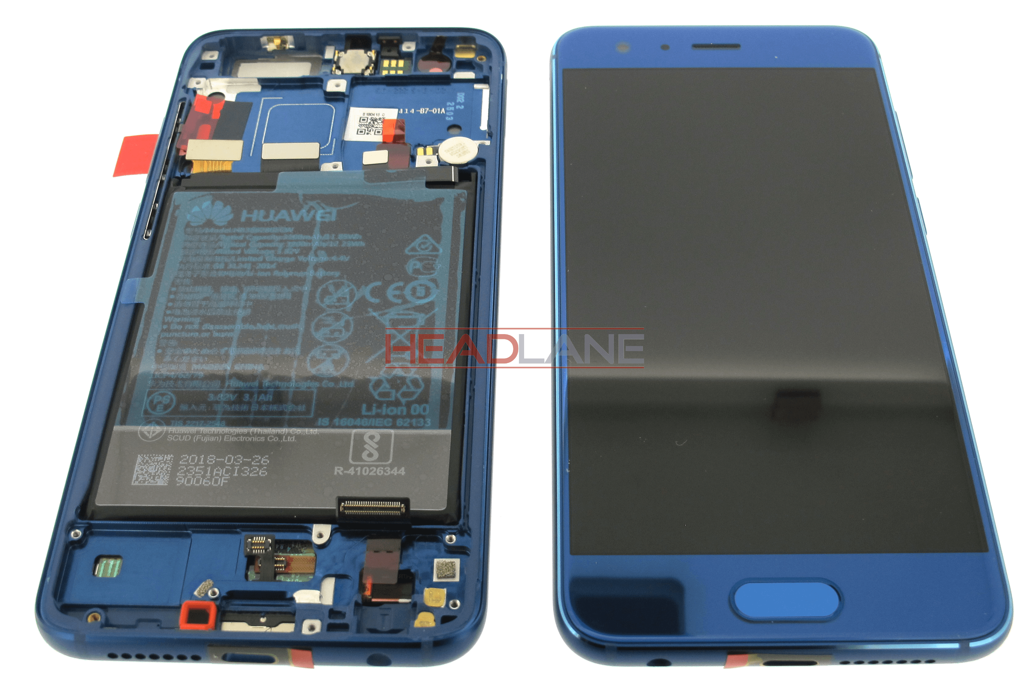 Huawei Honor 9 / Premium LCD Display / Screen + Touch + Battery - Blue - view 2