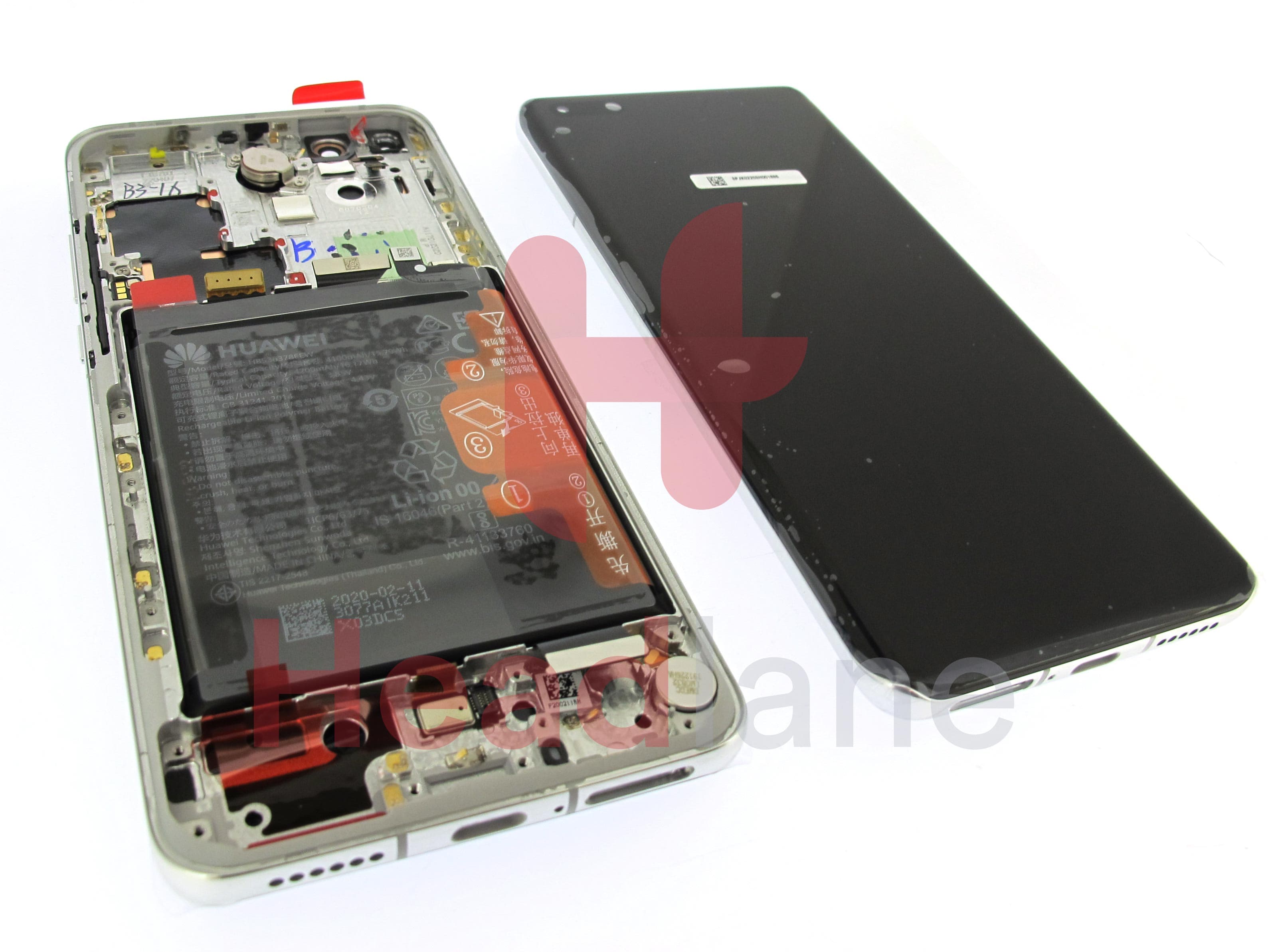 Huawei P40 Pro LCD Display / Screen + Touch + Battery Assembly - Ice White - view 2