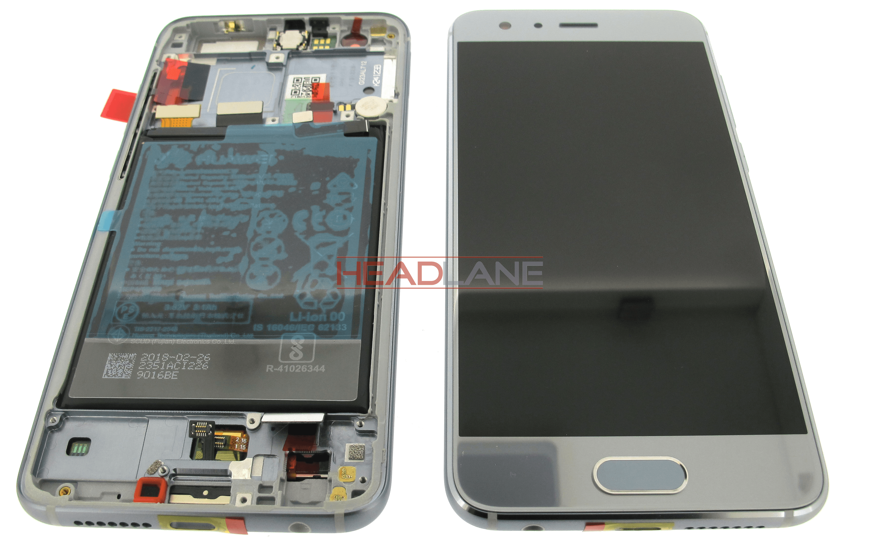 Huawei Honor 9 / Premium LCD Display / Screen + Touch + Battery - Silver Grey - view 2