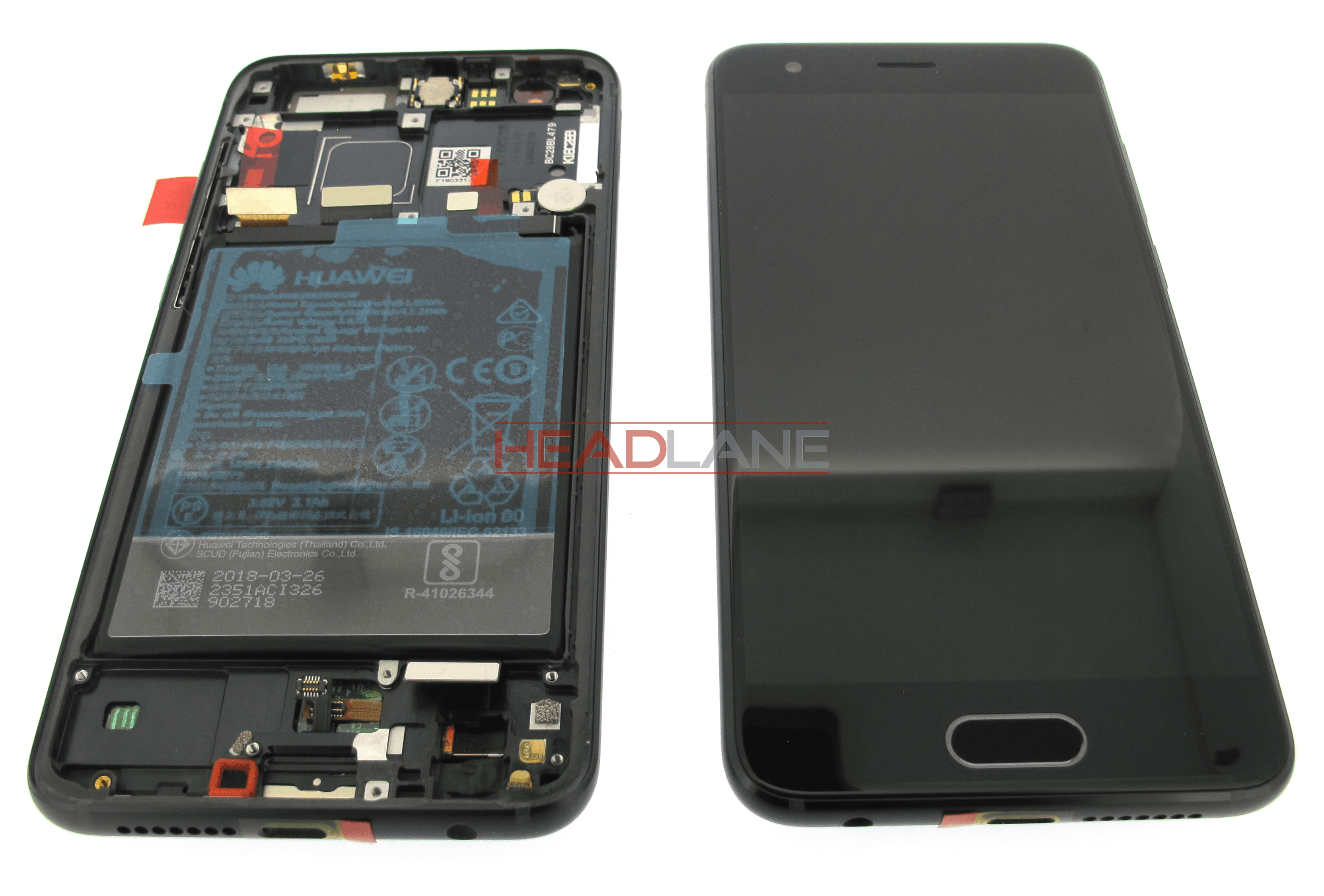 Huawei Honor 9 LCD Display / Screen + Touch + Battery - Black - view 2