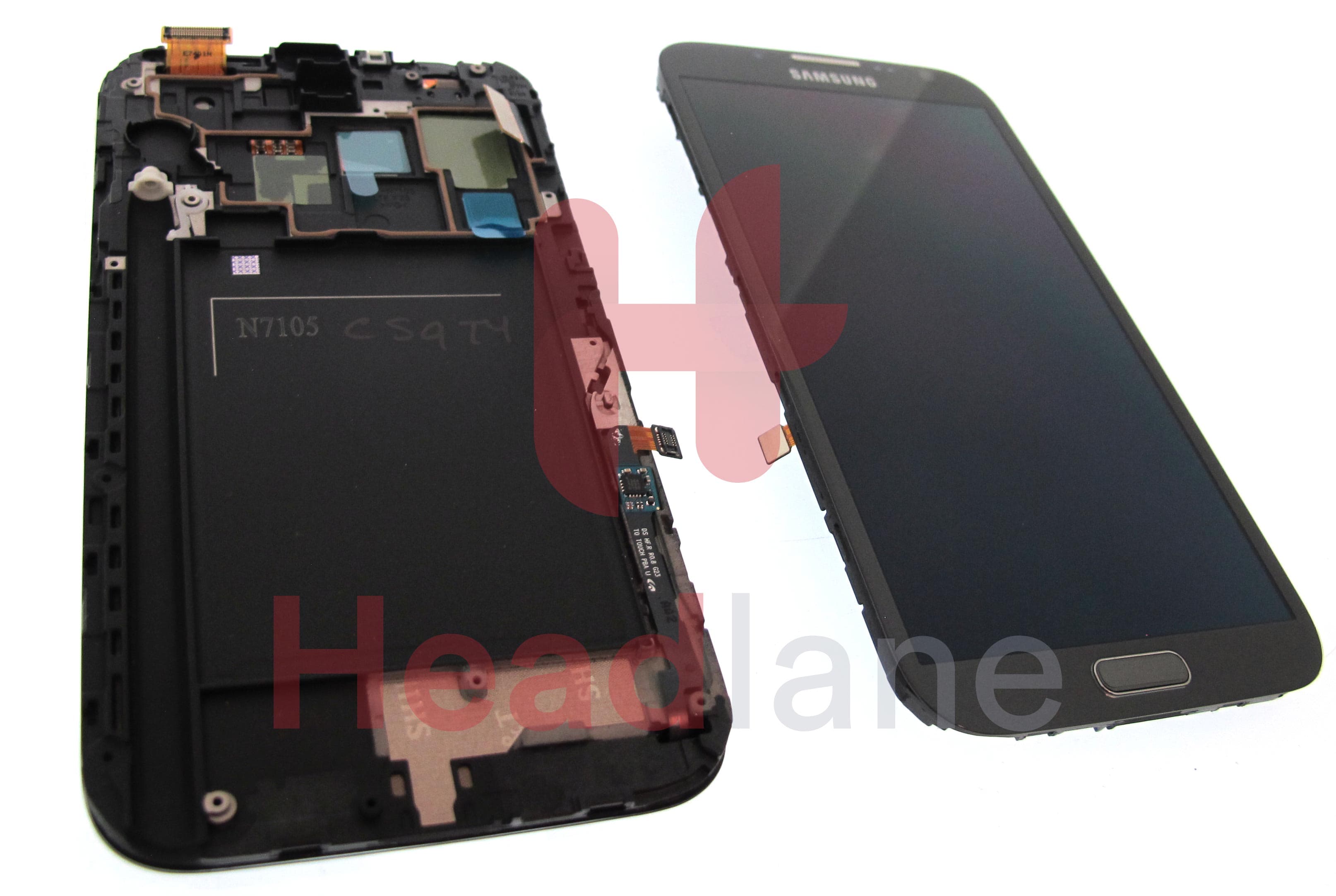 Samsung GT-N7105 Galaxy Note 2 LTE LCD / Touch - Grey - view 2