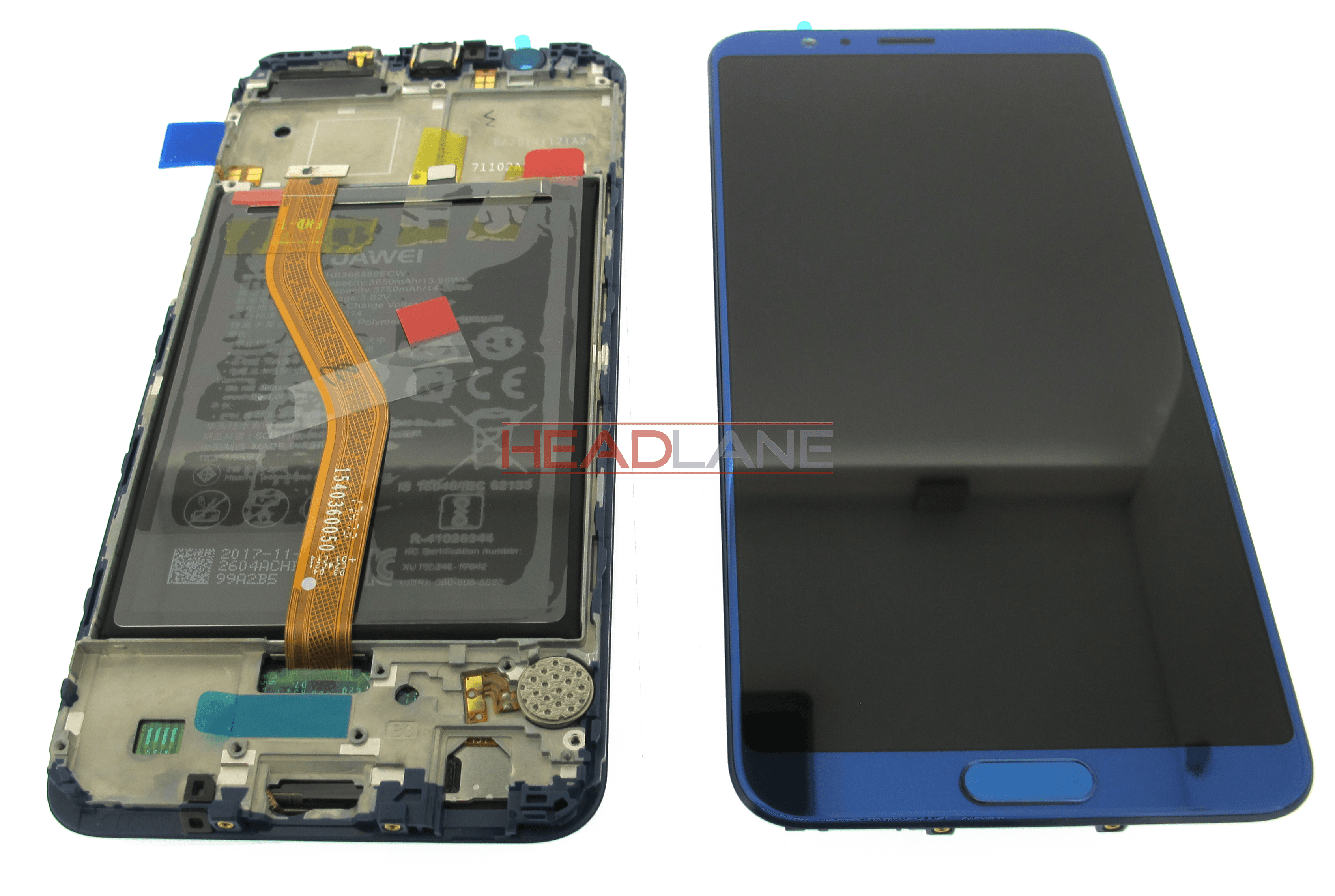 Huawei Honor View 10 LCD Display / Screen + Touch + Battery Assembly - Blue - view 2