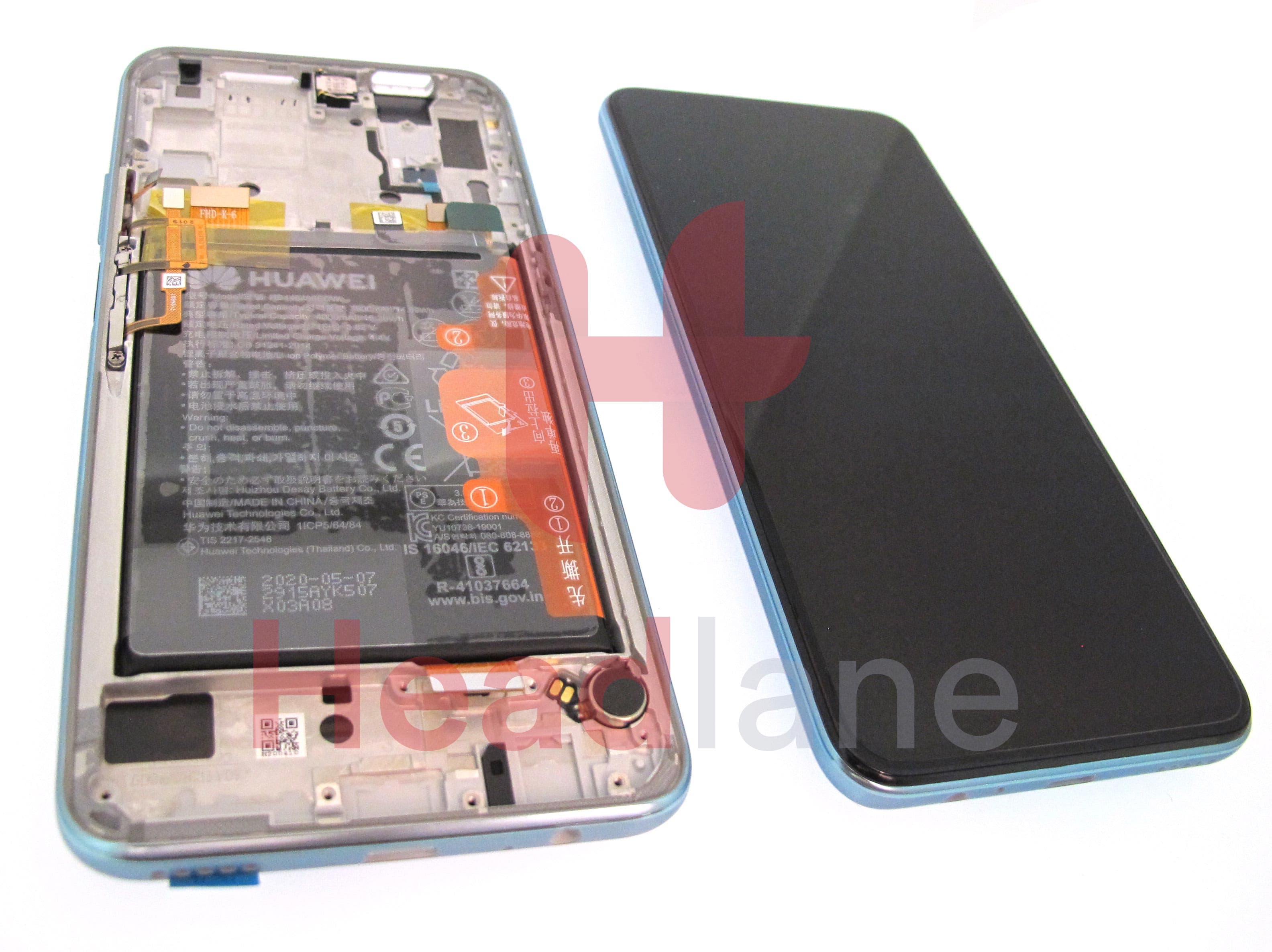 Huawei P Smart Pro LCD Display / Screen + Touch + Battery - Breathing Crystal - view 2