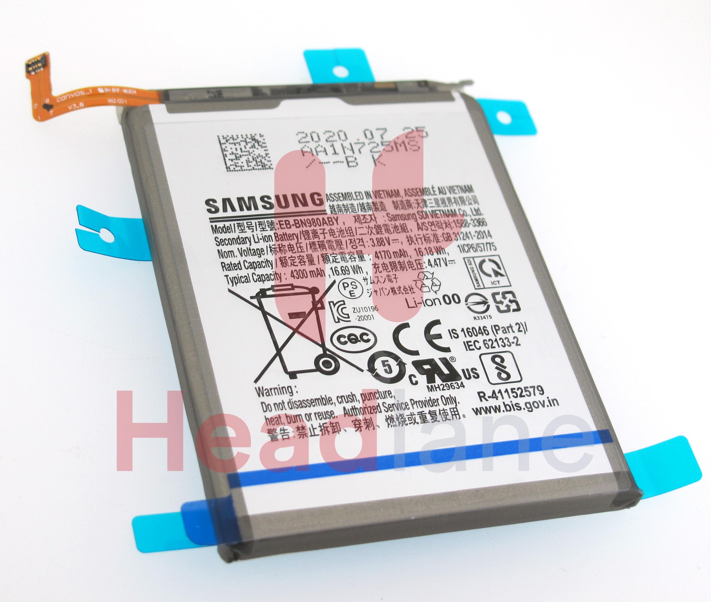 Samsung SM-N980 SM-N981 Galaxy Note 20 EB-BN980ABY Internal Battery - view 2