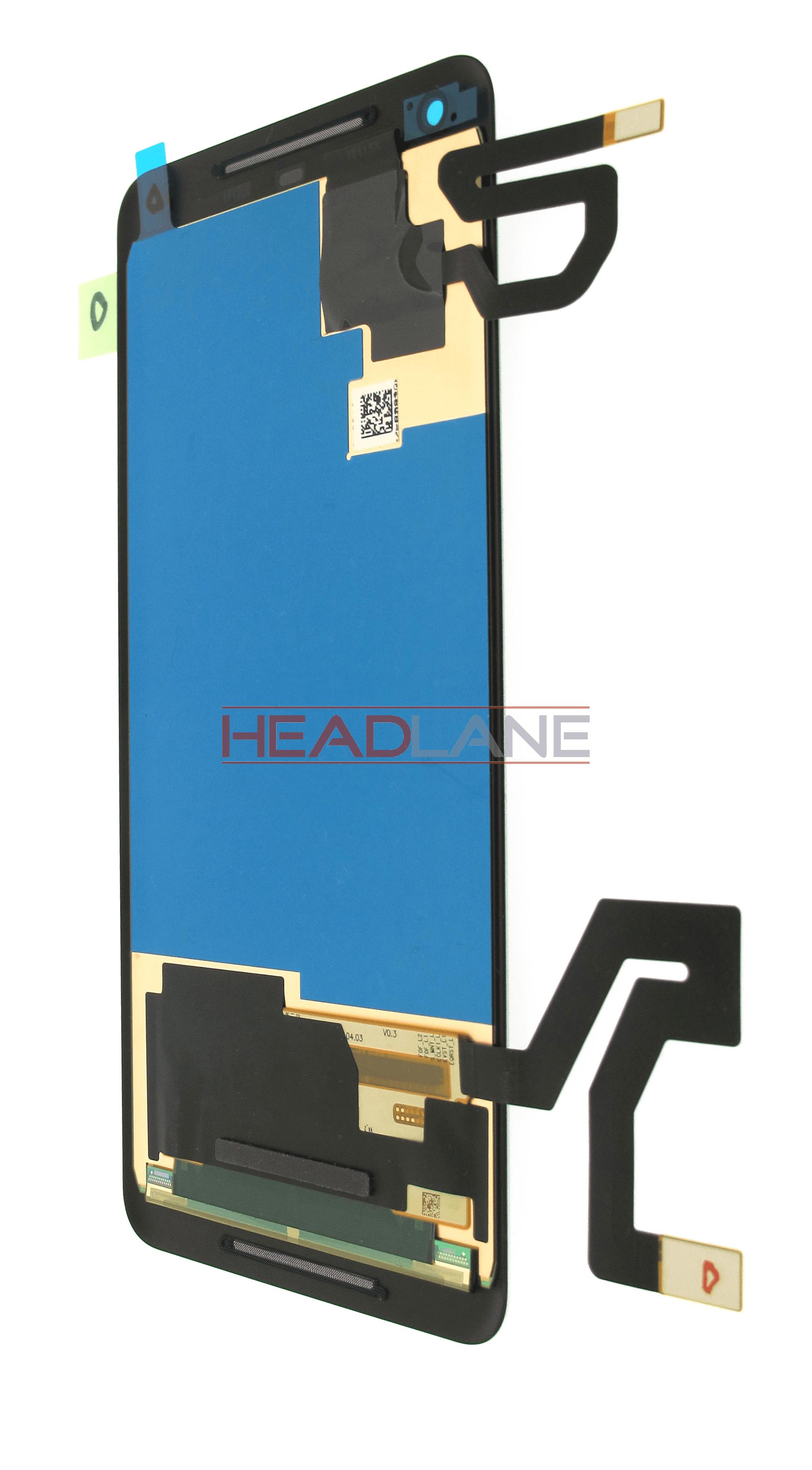 Google Pixel 2 XL LCD Display / Screen + Touch - Black White / Black - view 3