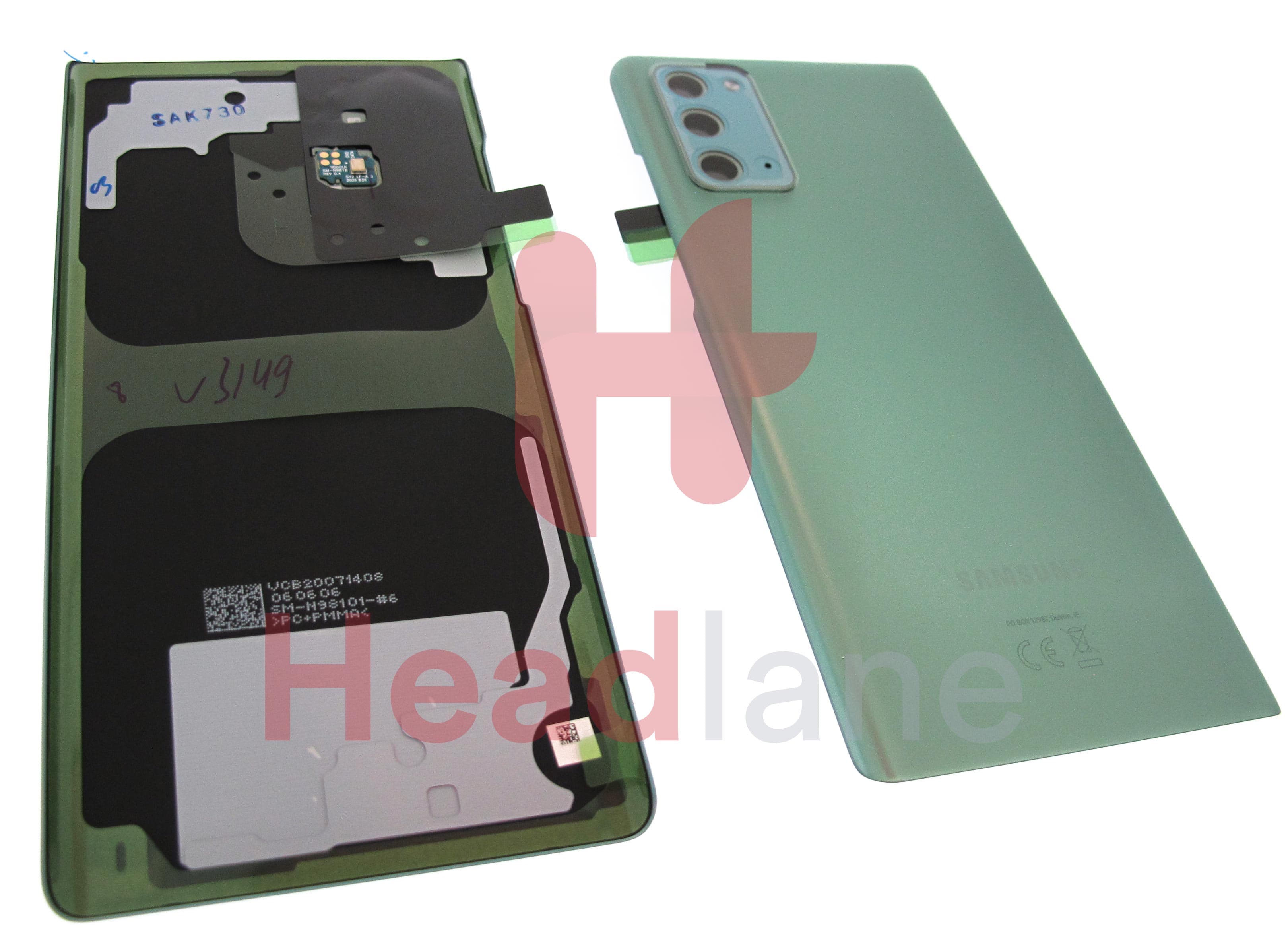 Samsung SM-N981 Galaxy Note 20 5G Back / Battery Cover - Green - view 2