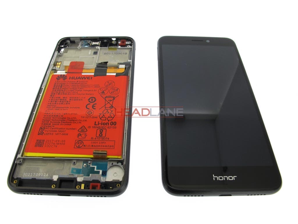 Huawei Honor 8 Lite LCD Display / Screen + Touch + Battery Assembly - Black - view 2