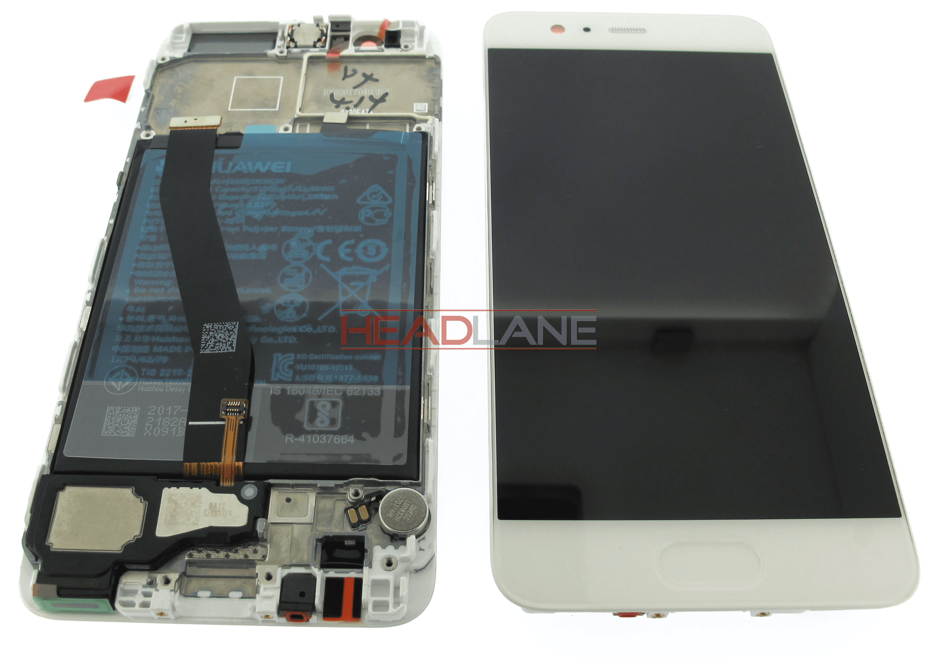 Huawei P10 Premium LCD Display / Screen + Touch + Battery Assembly - Green - view 2