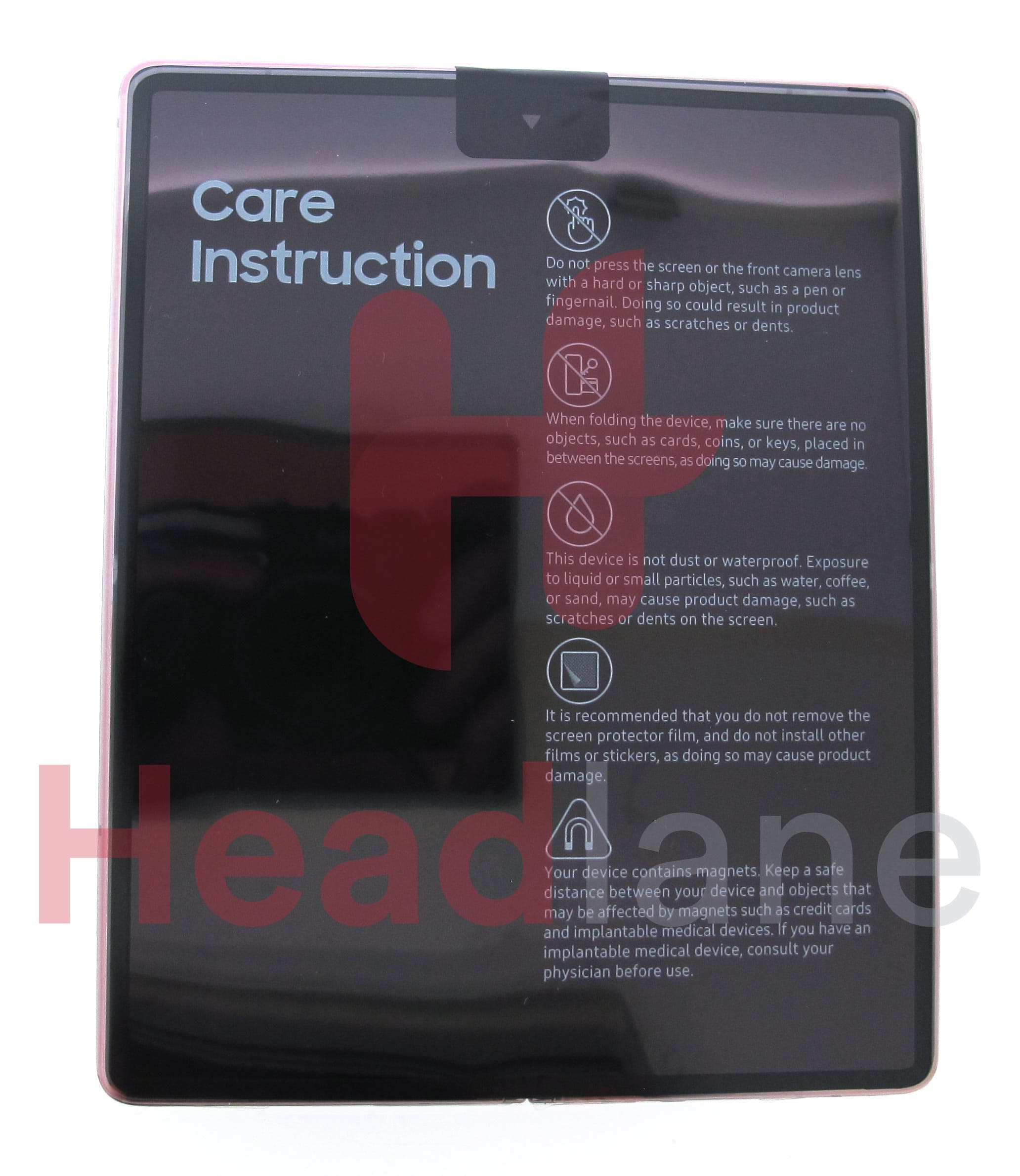 Samsung SM-F916 Galaxy Z Fold2 5G LCD Display / Screen + Touch - Mystic Bronze (Silver Hinge) - view 2