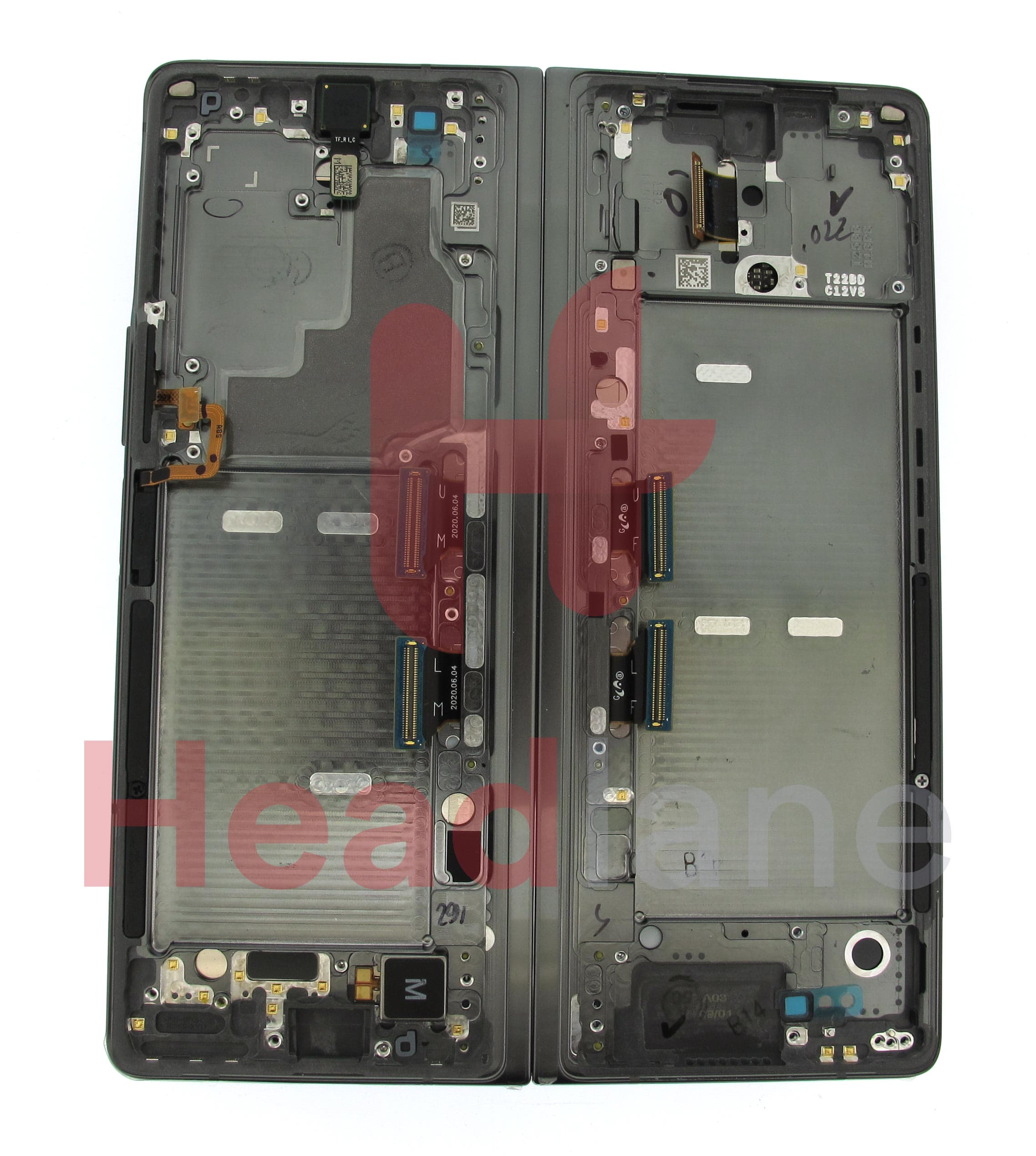 Samsung SM-F916 Galaxy Z Fold2 5G LCD Display / Screen + Touch - Mystic Black (Blue Hinge) - view 3