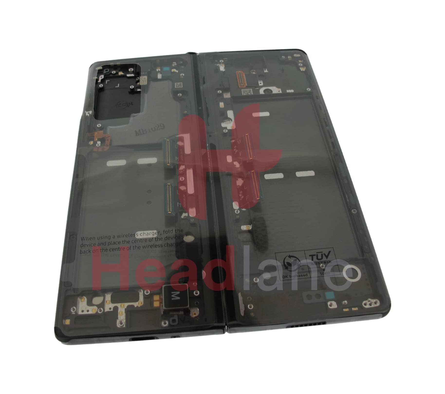 Samsung SM-F916 Galaxy Z Fold2 5G LCD Display / Screen + Touch - Mystic Black (Silver Hinge) - view 2