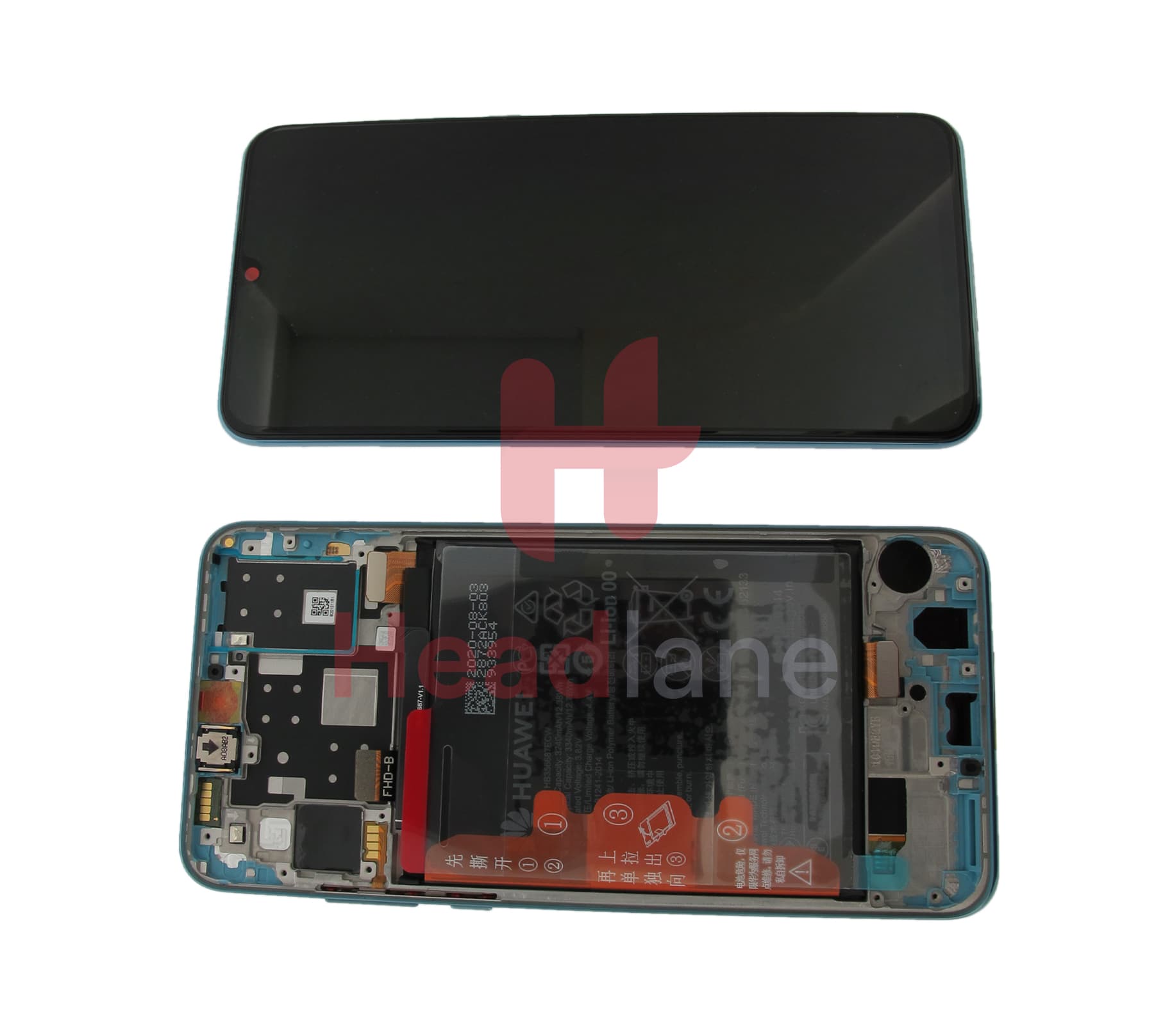 Huawei P30 Lite (MAR-LX1A) LCD Display / Screen + Touch + Battery Assembly - Breathing Crystal - view 3