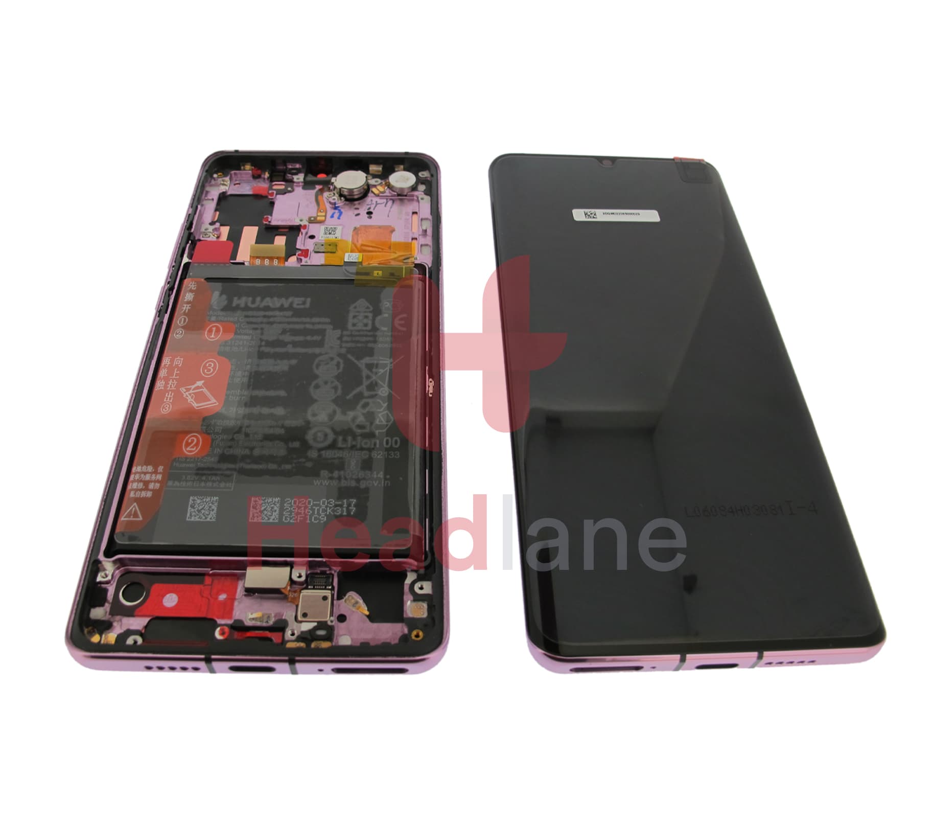 Huawei P30 Pro LCD Display / Screen + Touch + Battery - Lavender - view 2