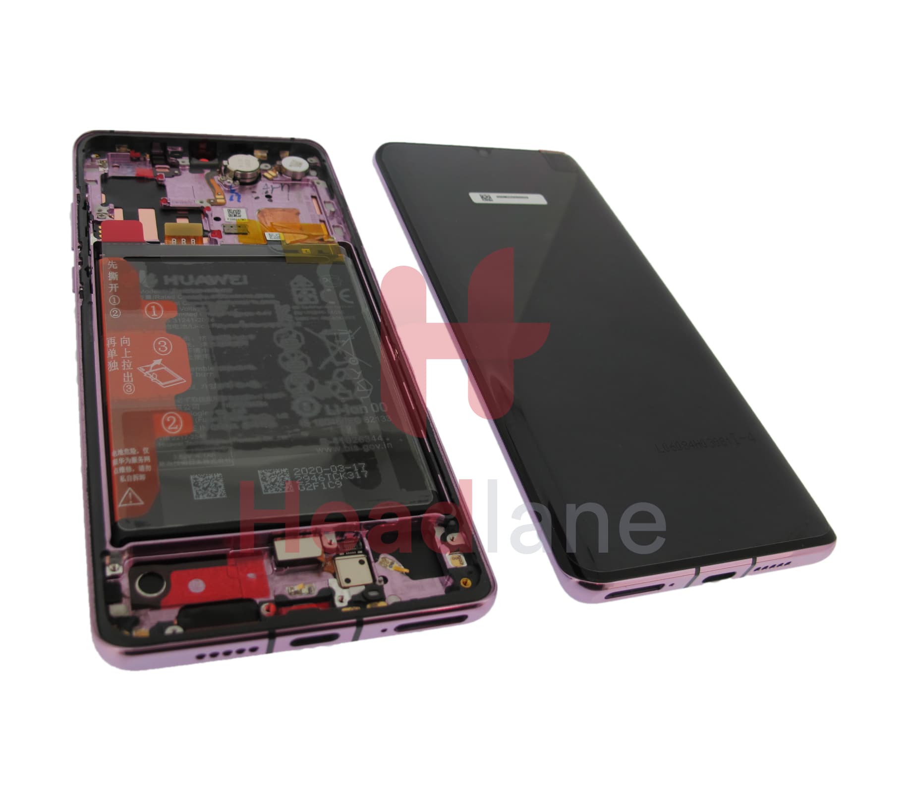 Huawei P30 Pro LCD Display / Screen + Touch + Battery - Lavender - view 3