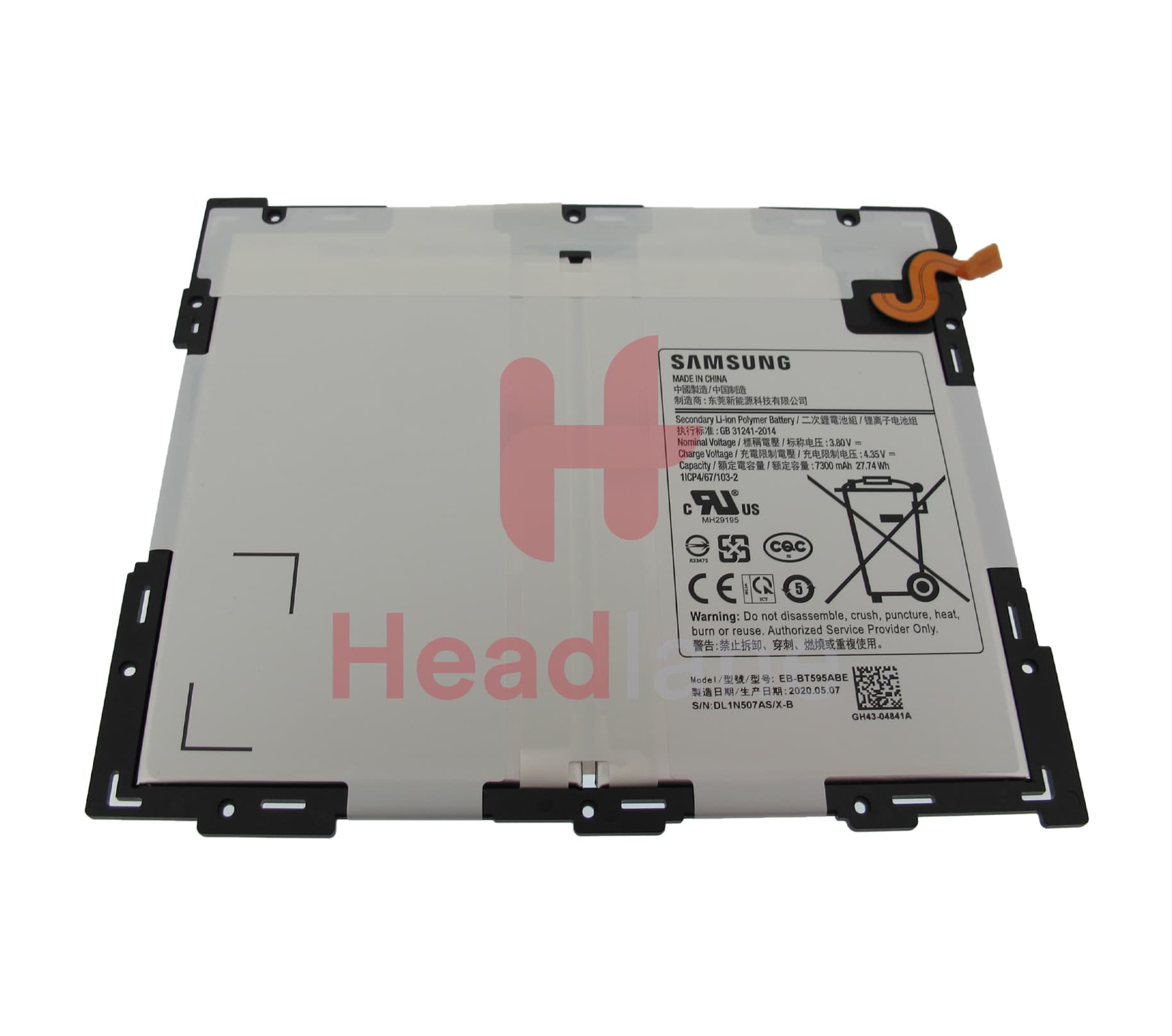 Samsung SM-T590 / SM-T595 Galaxy Tab A 10.5" 7300mAh Battery - view 3