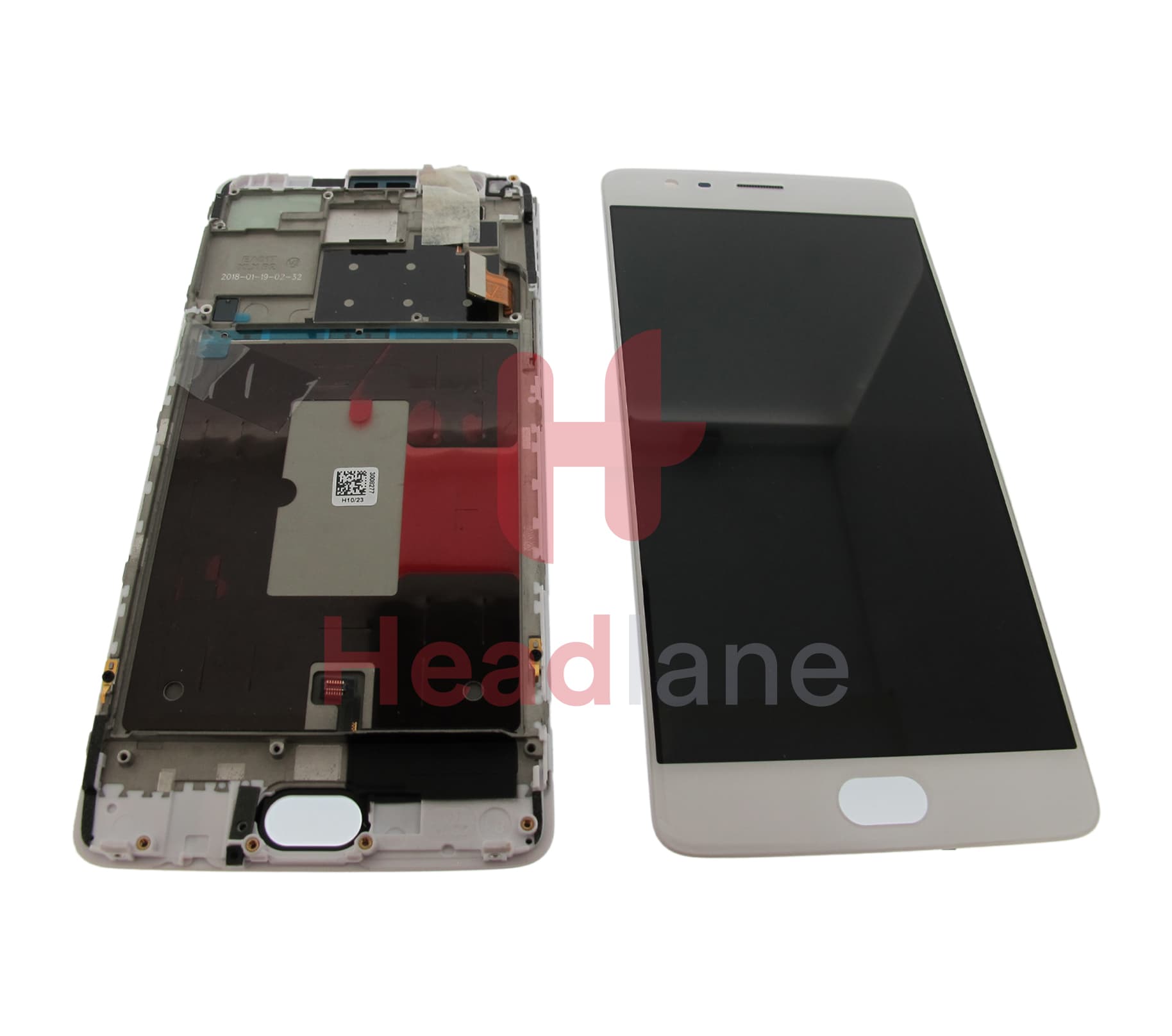 OnePlus 3 / 3T LCD Display / Screen + Touch - White - view 2