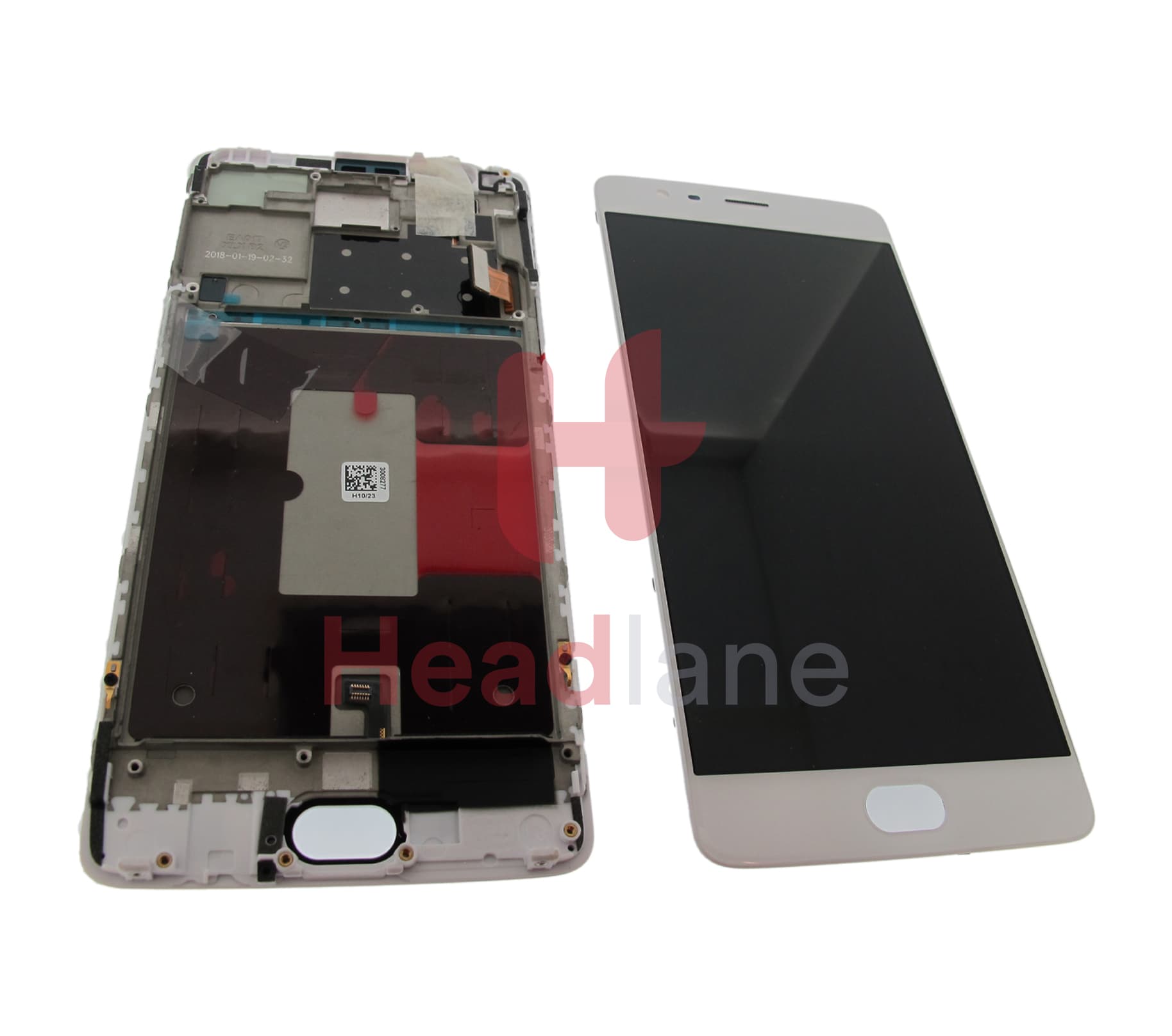 OnePlus 3 / 3T LCD Display / Screen + Touch - White - view 3