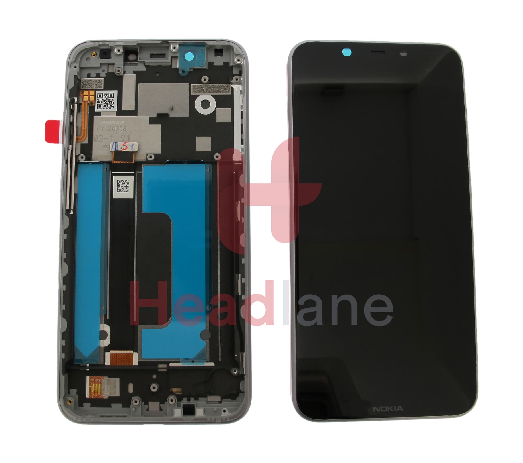 Nokia 8.1 LCD Display / Screen + Touch - Steel - view 3