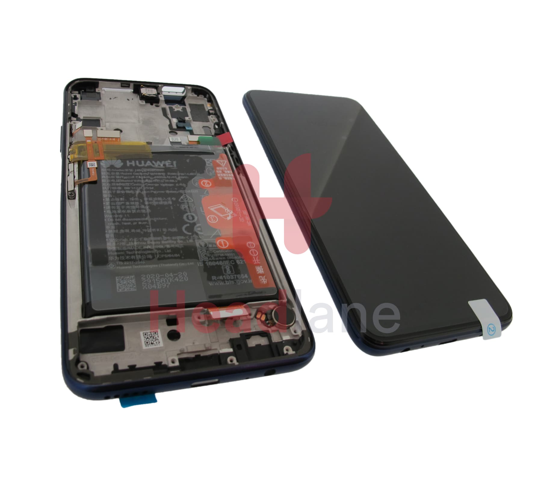 Huawei Honor 9X Pro LCD Display / Screen + Touch + Battery - Purple - view 3