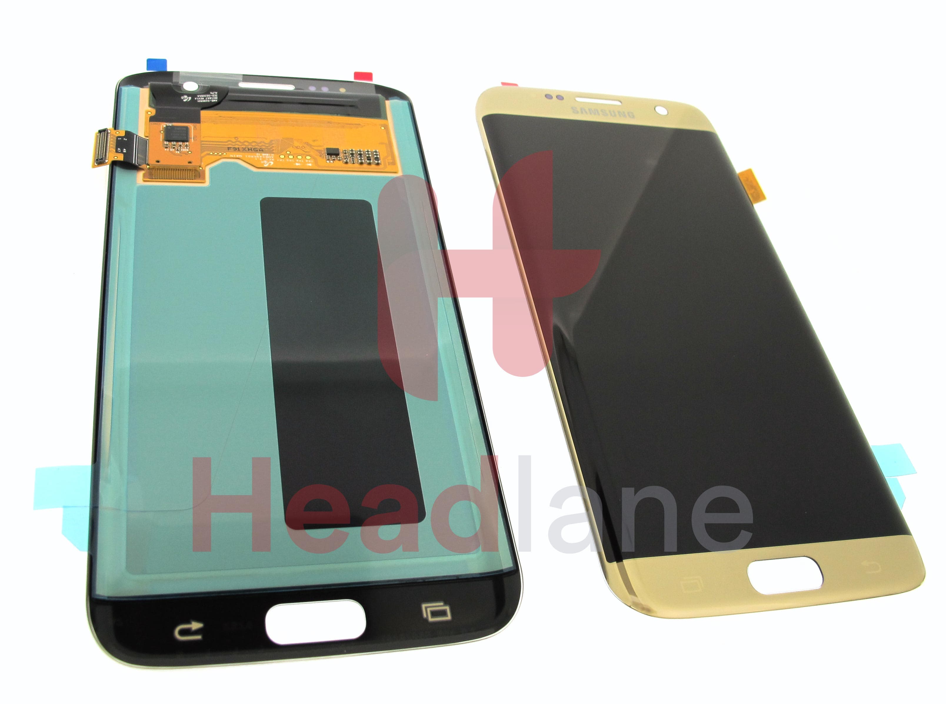 Samsung SM-G935 Galaxy S7 Edge LCD Display / Screen + Touch - Gold (No Frame) - view 2