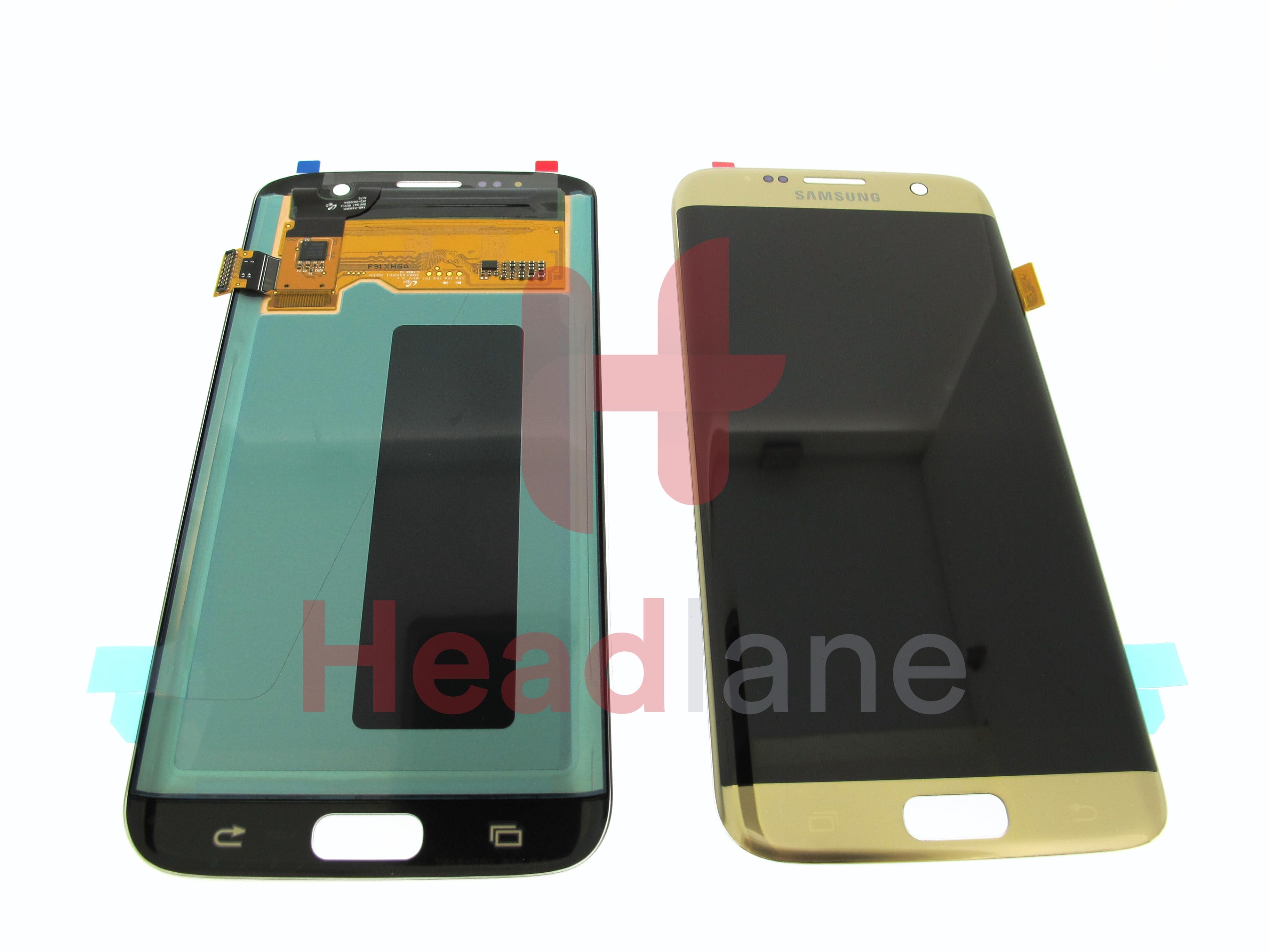 Samsung SM-G935 Galaxy S7 Edge LCD Display / Screen + Touch - Gold (No Frame) - view 3