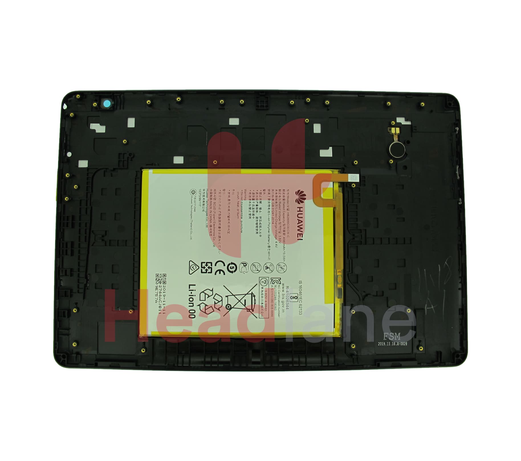 Huawei MediaPad T5 10.1" Back / Battery Cover + Battery - Black - view 2