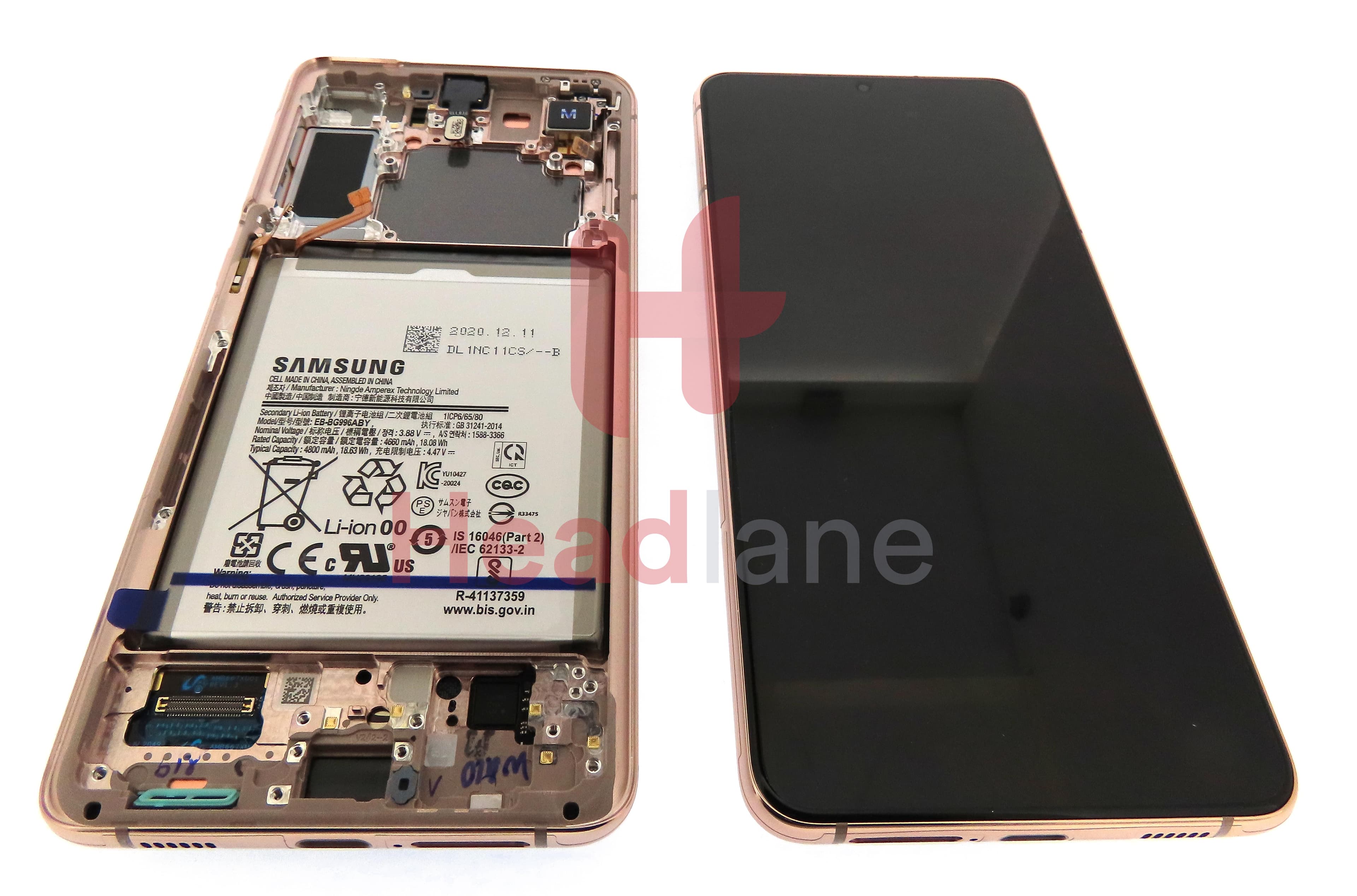 Samsung SM-G996 Galaxy S21+ 5G LCD Display / Screen + Touch + Battery - Phantom Violet - view 3