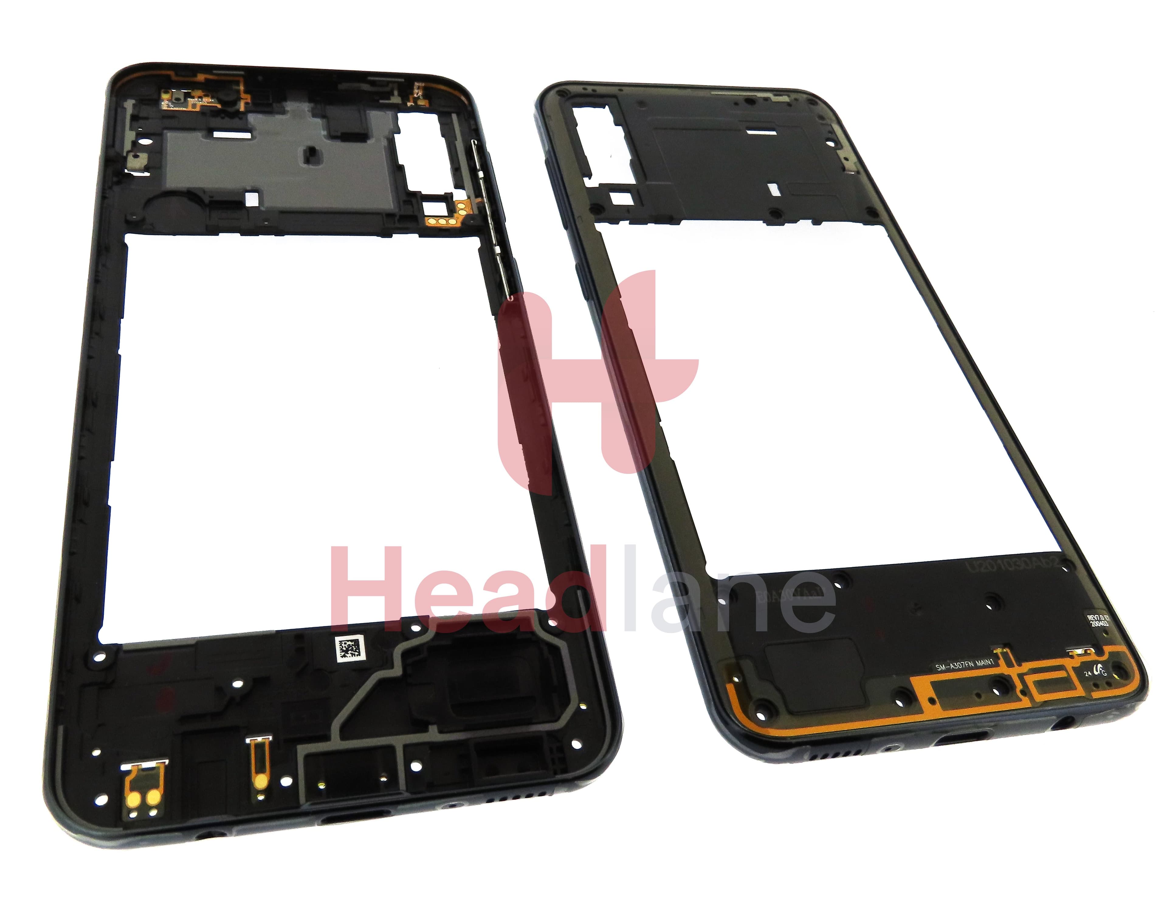 Samsung SM-A307 Galaxy A30s Middle Cover / Chassis - Black - view 2