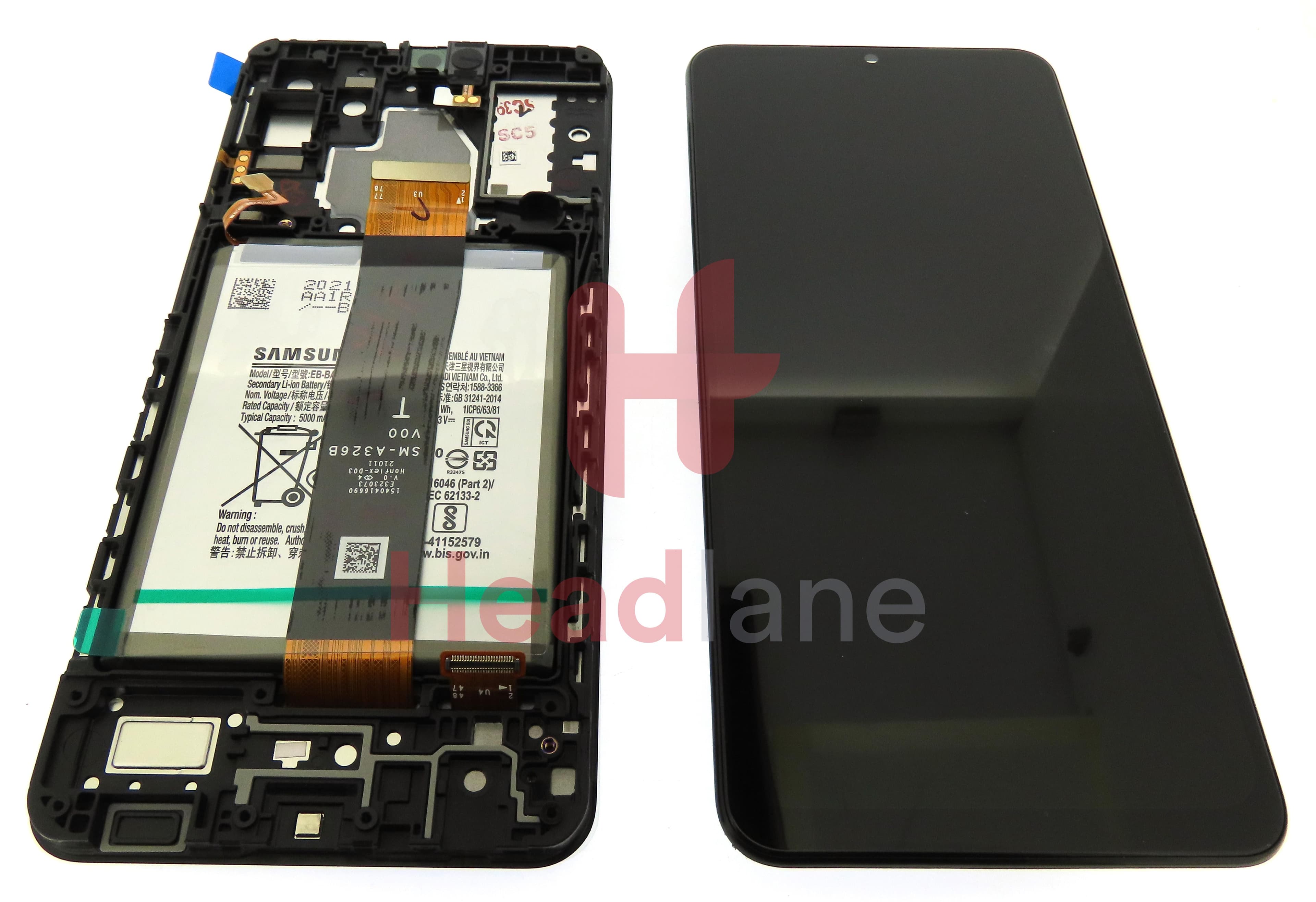 Samsung SM-A326 Galaxy A32 5G LCD Display / Screen + Touch + Battery - view 3