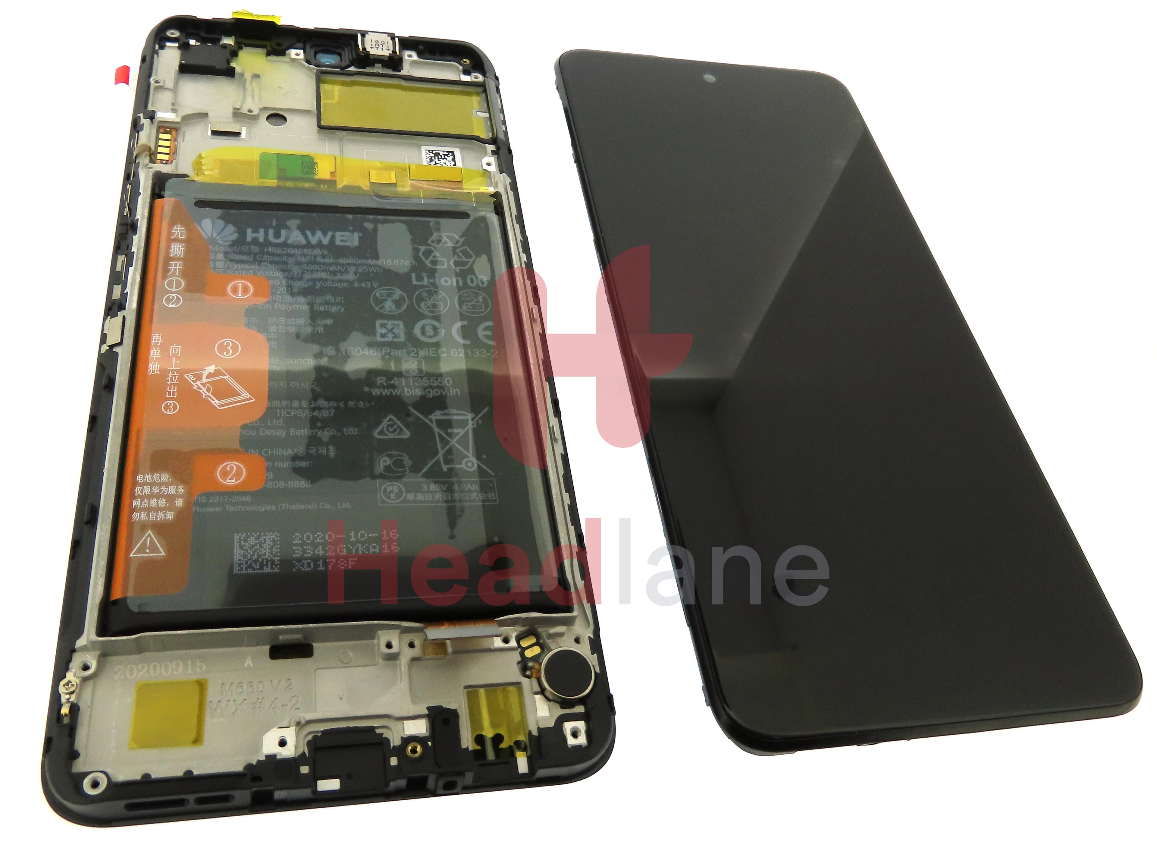 Huawei P Smart (2021) / Y7a LCD Display / Screen + Touch + Battery - view 2