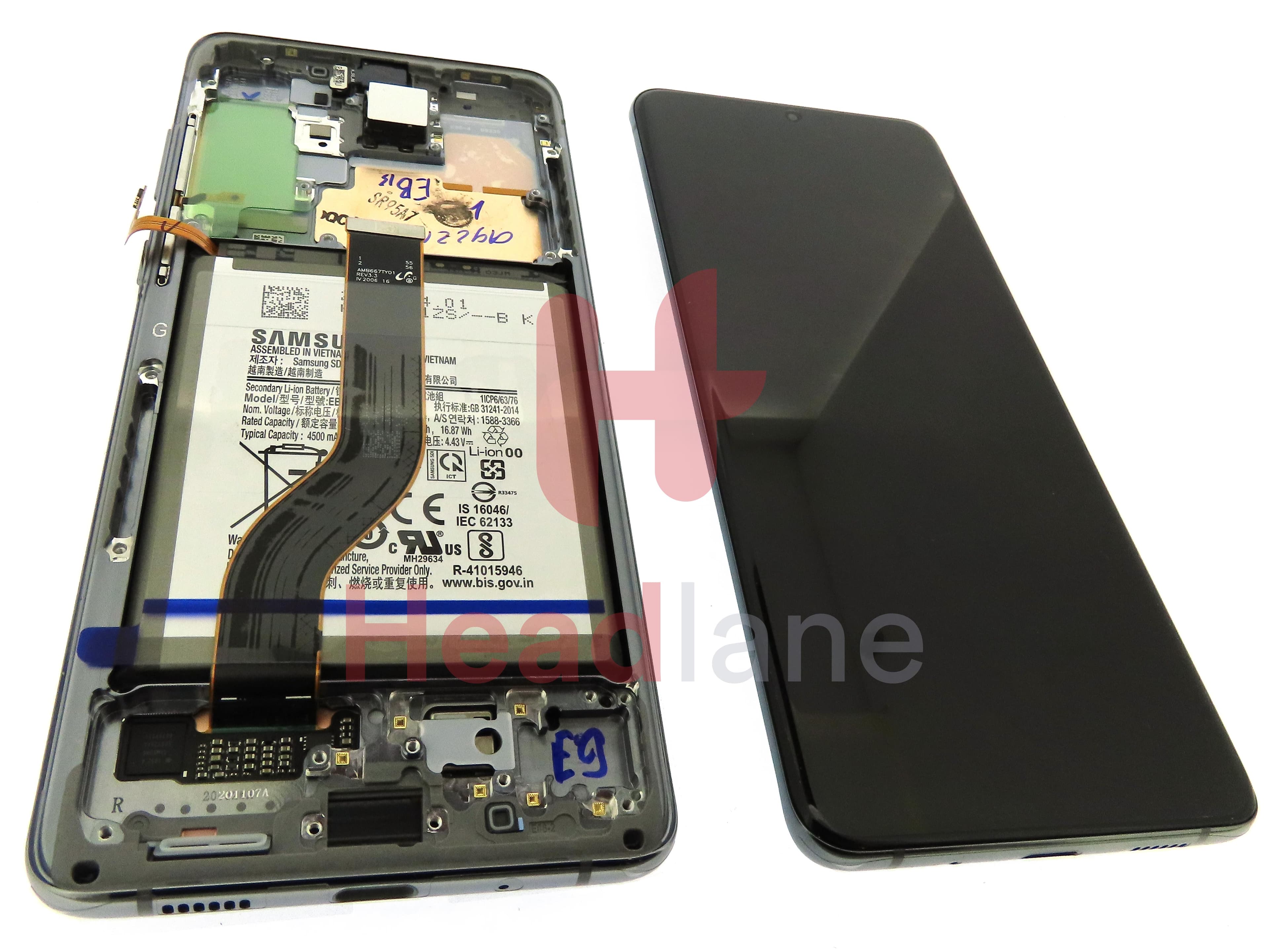 Samsung SM-G986 Galaxy S20+ 5G LCD Display / Screen + Touch + Battery Assembly - Grey (Verizon Version) - view 2
