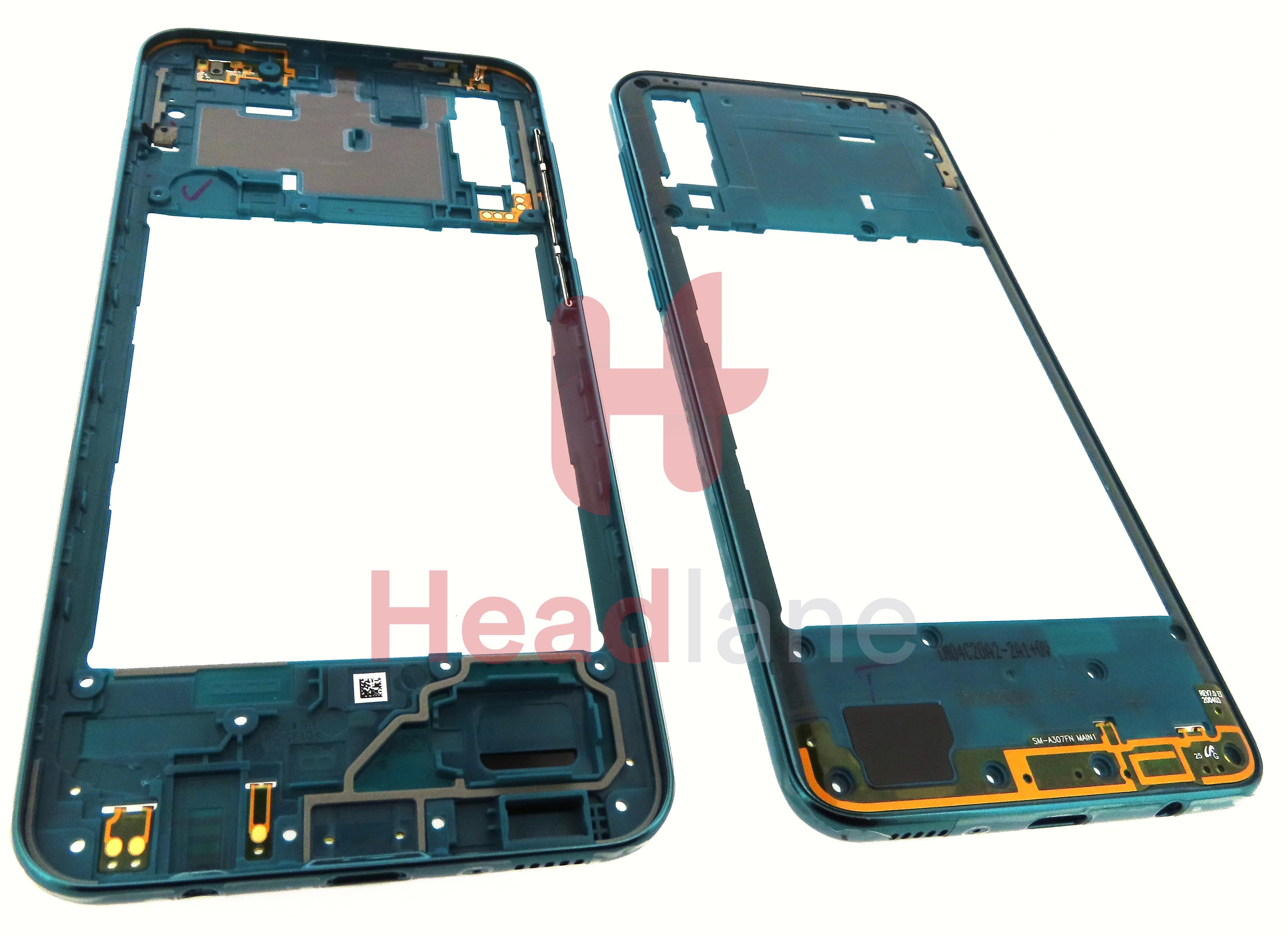 Samsung SM-A307 Galaxy A30s Middle Cover / Chassis - Green - view 2