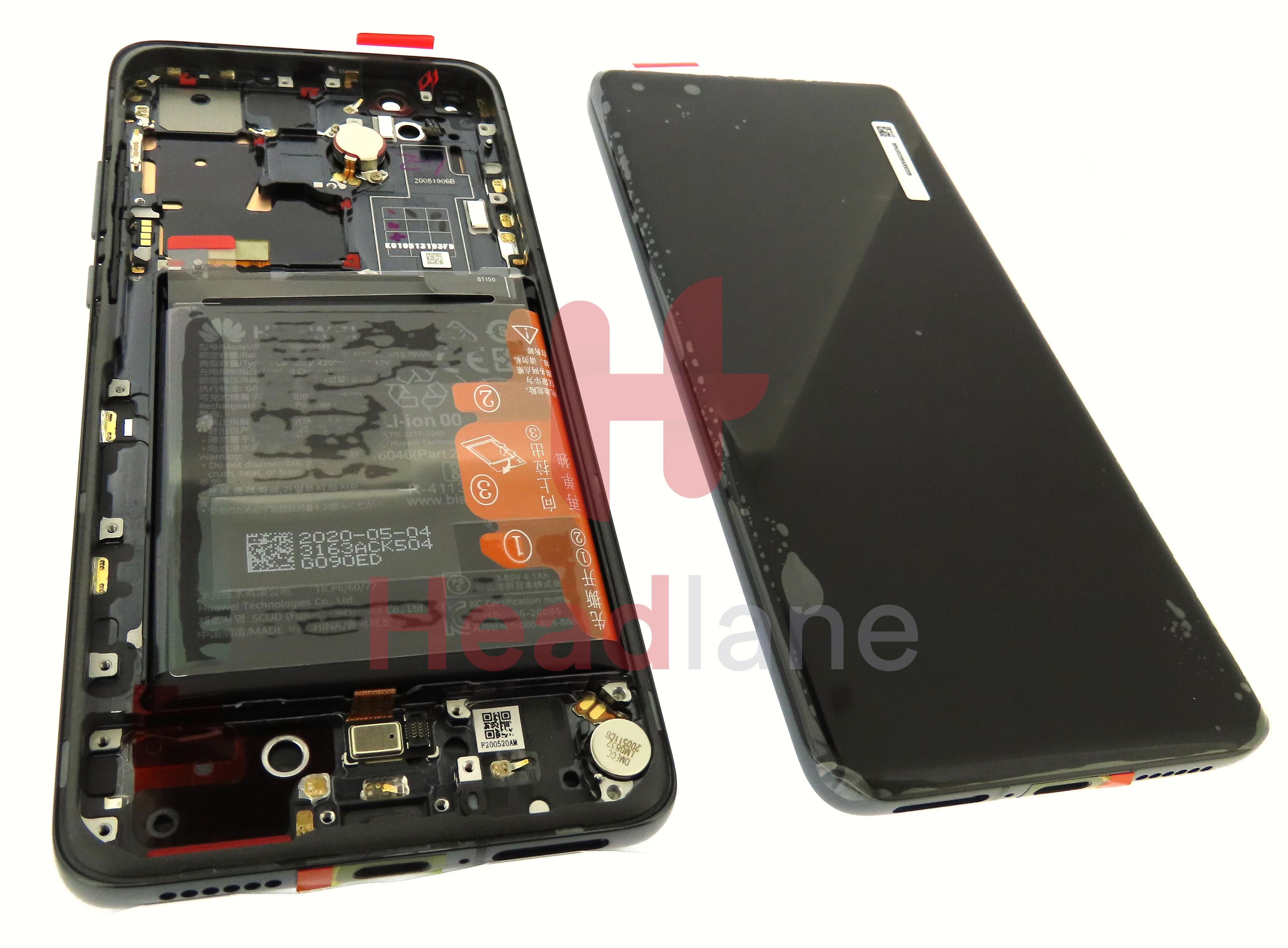 Huawei P40 Pro Plus LCD Display / Screen + Touch + Battery - Black - view 2