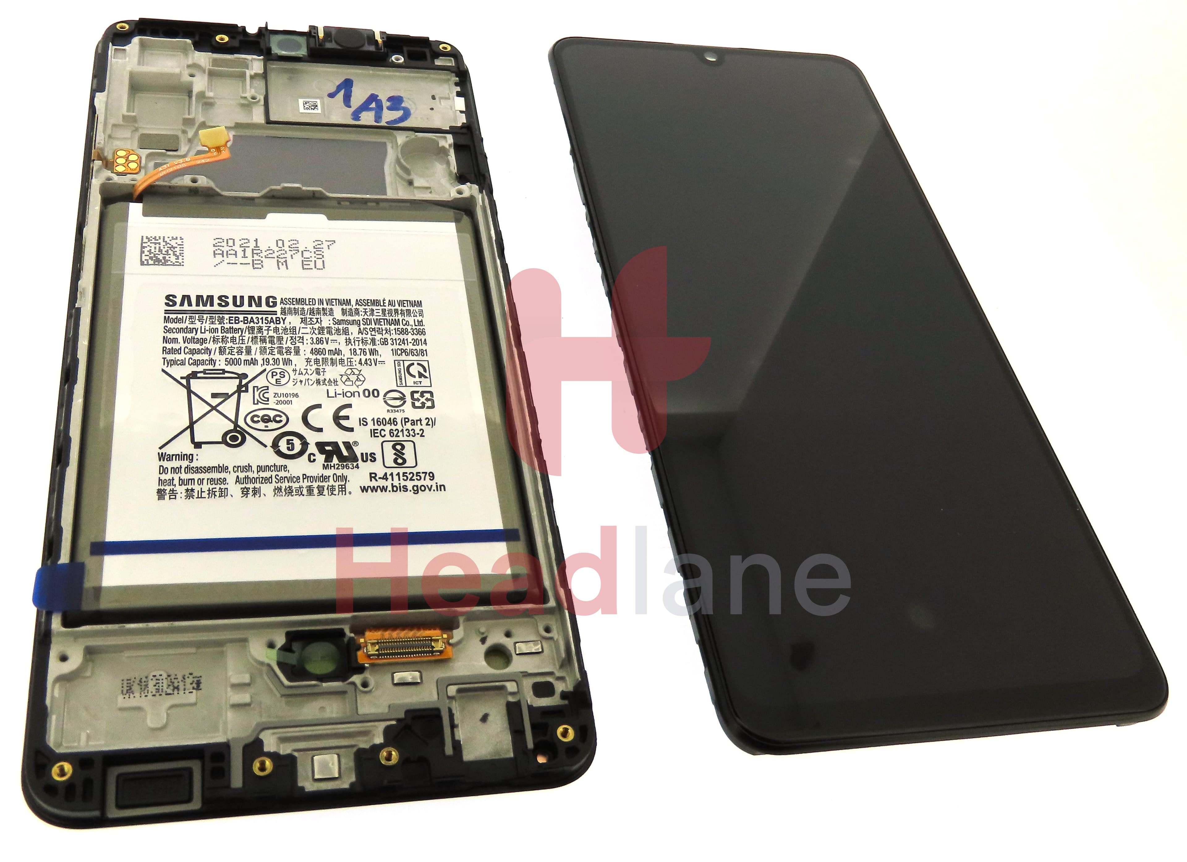 Samsung SM-A325 Galaxy A32 4G LCD Display / Screen + Touch + Battery  - view 2